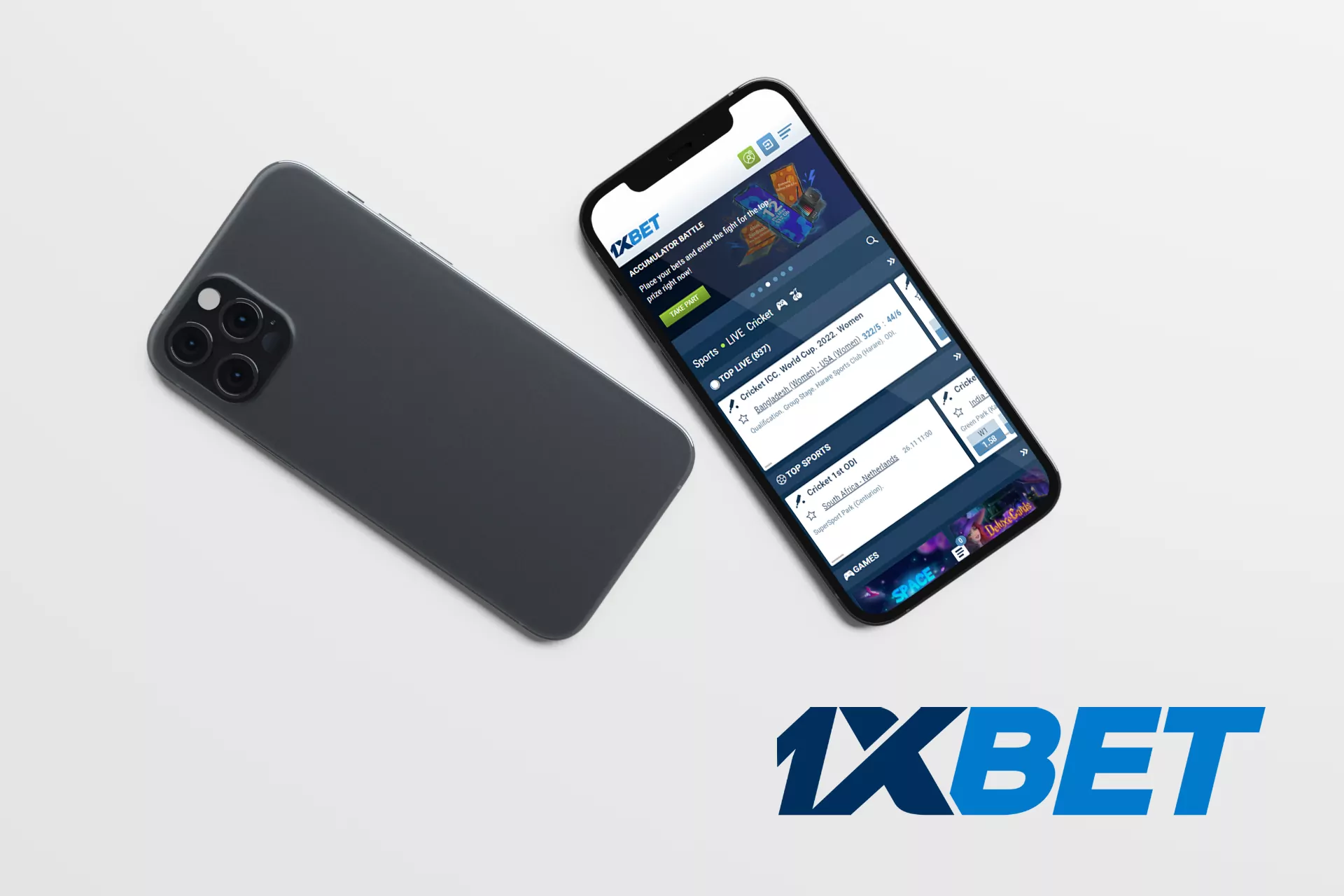 In the 1xbet app, you find a wide selection of sports and esports matches.