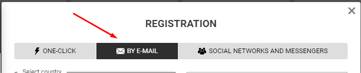Start of registration on the Melbet website and choose the suitable way.