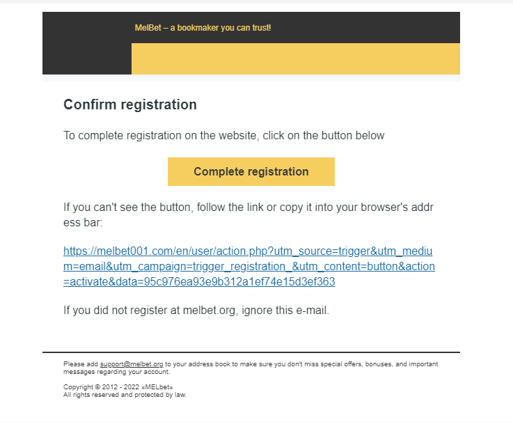 Confirm email or phone number to finish the registration.