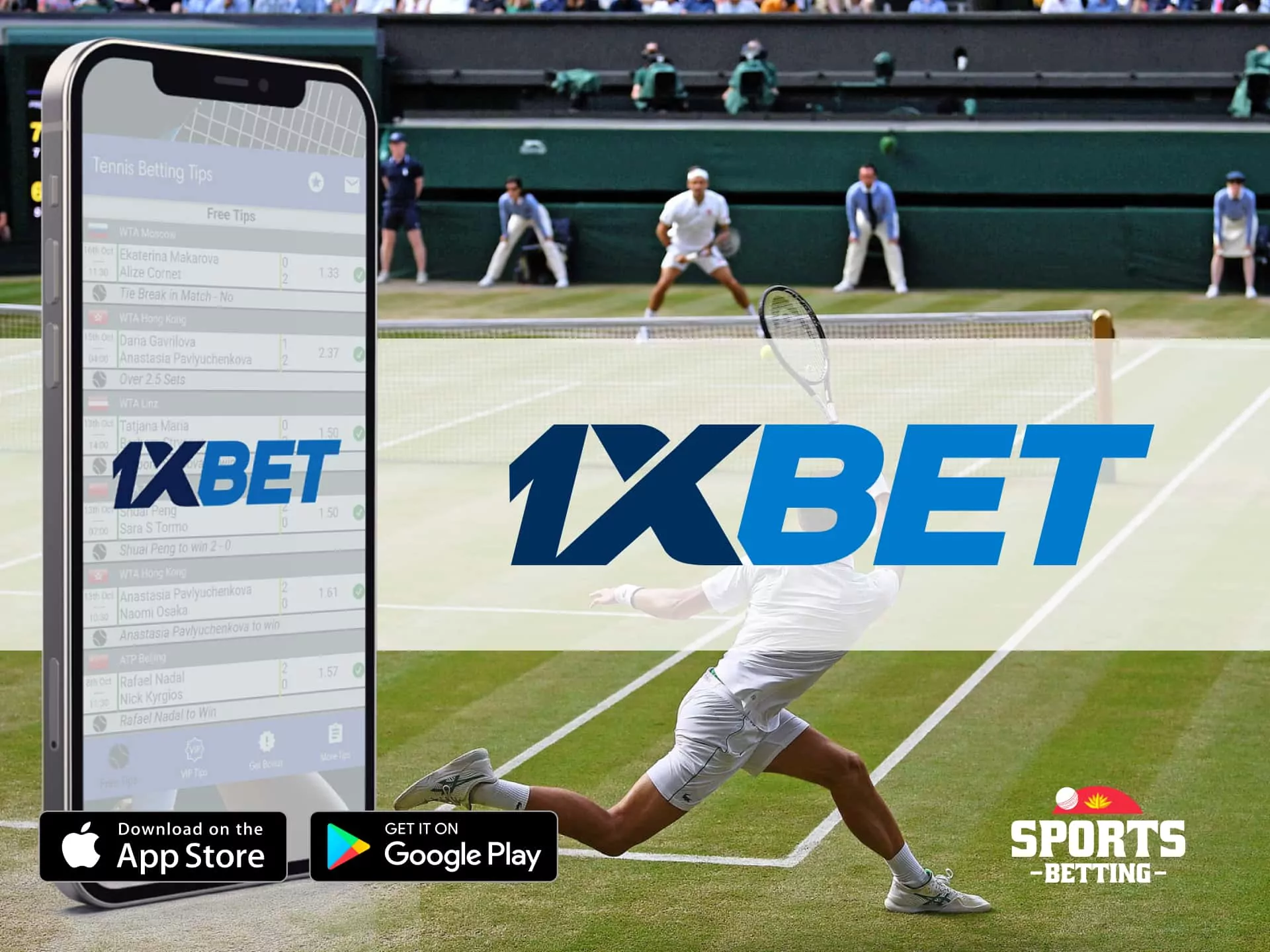 1xBet tennis betting site with a large number of deposit and withdrawal methods are available.