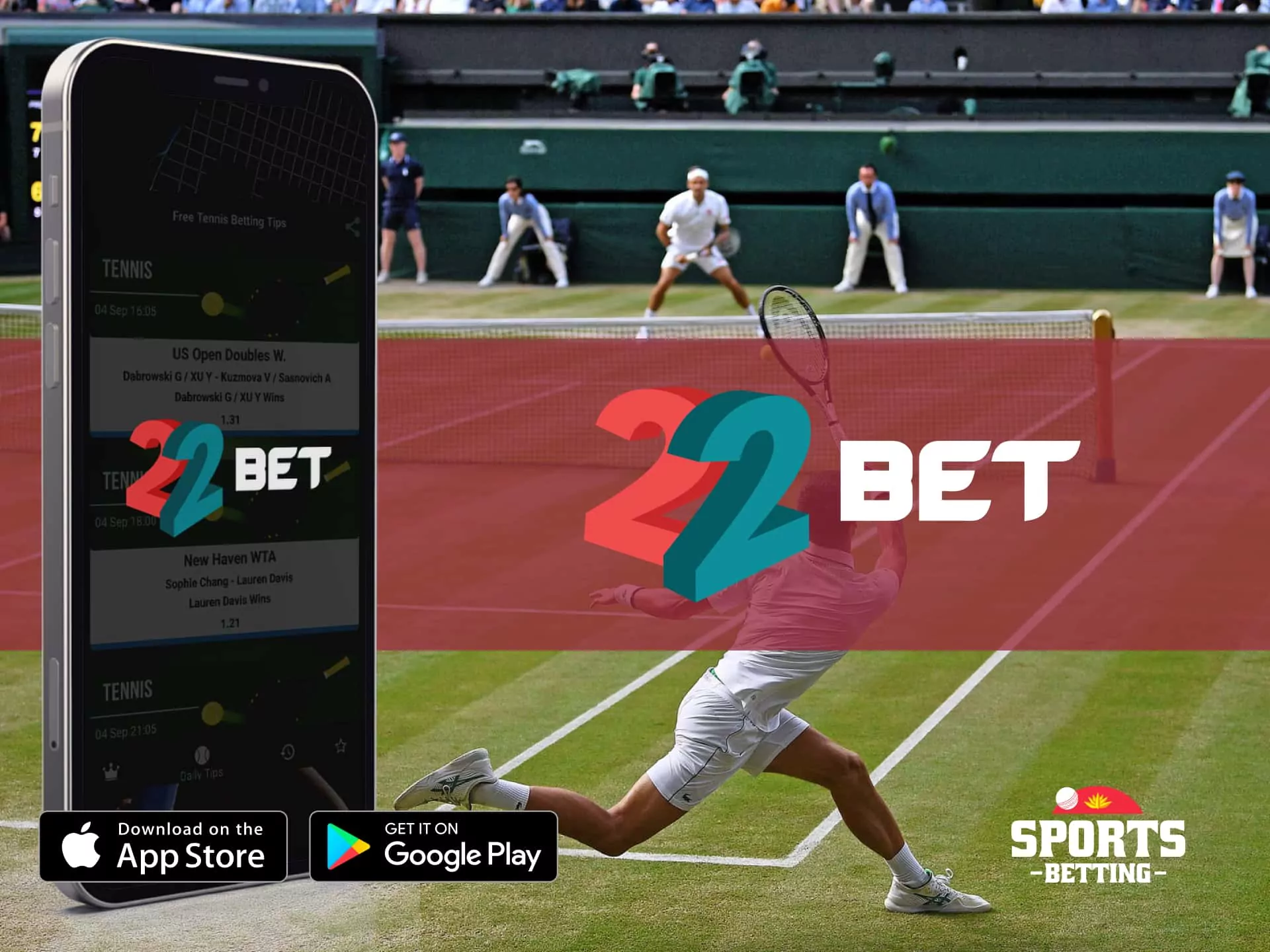22bet tennis betting site with huge selection of bets on tennis events.