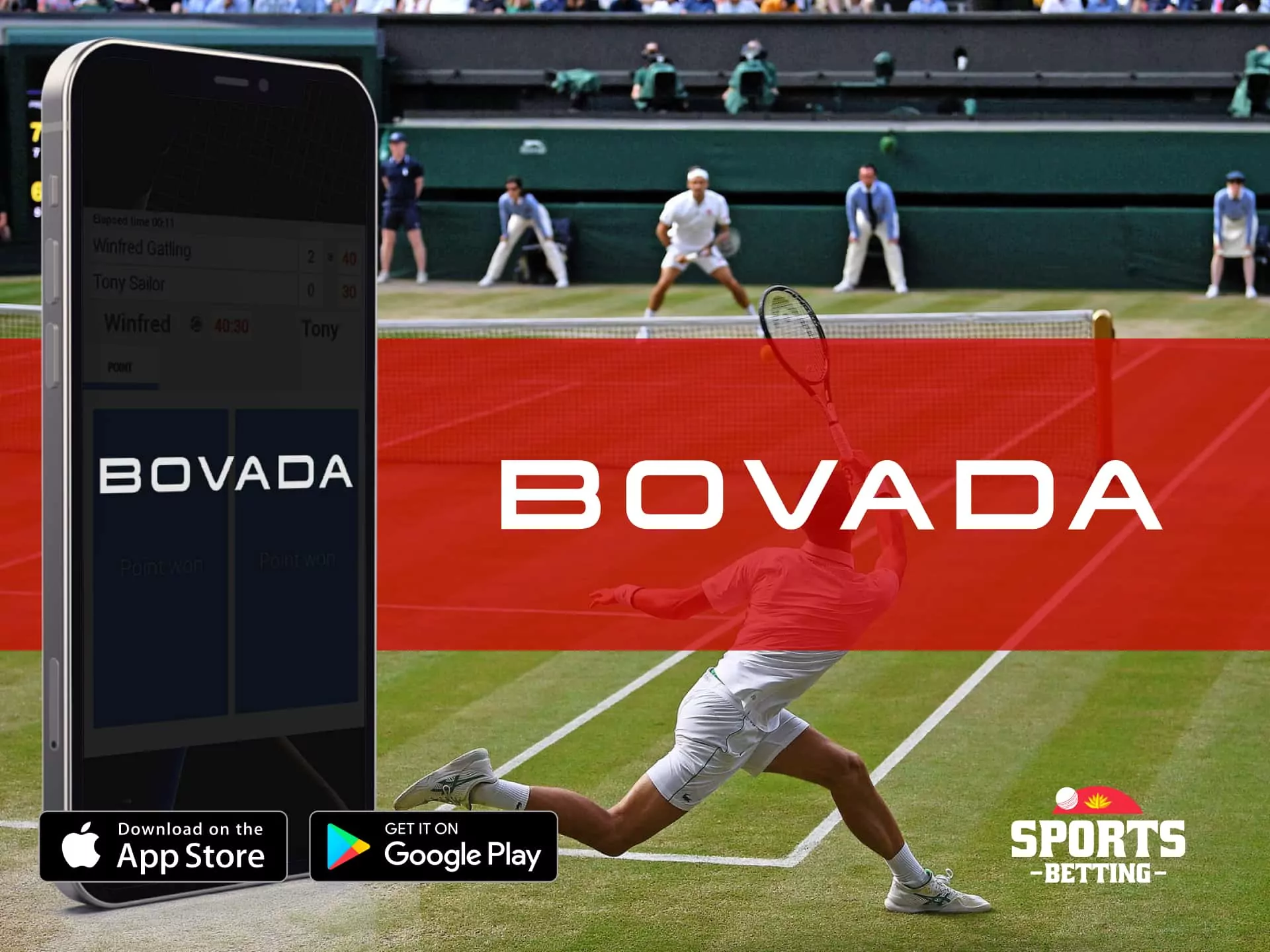 Bovada tennis betting app with a lot of different ways to gamble on tennis.