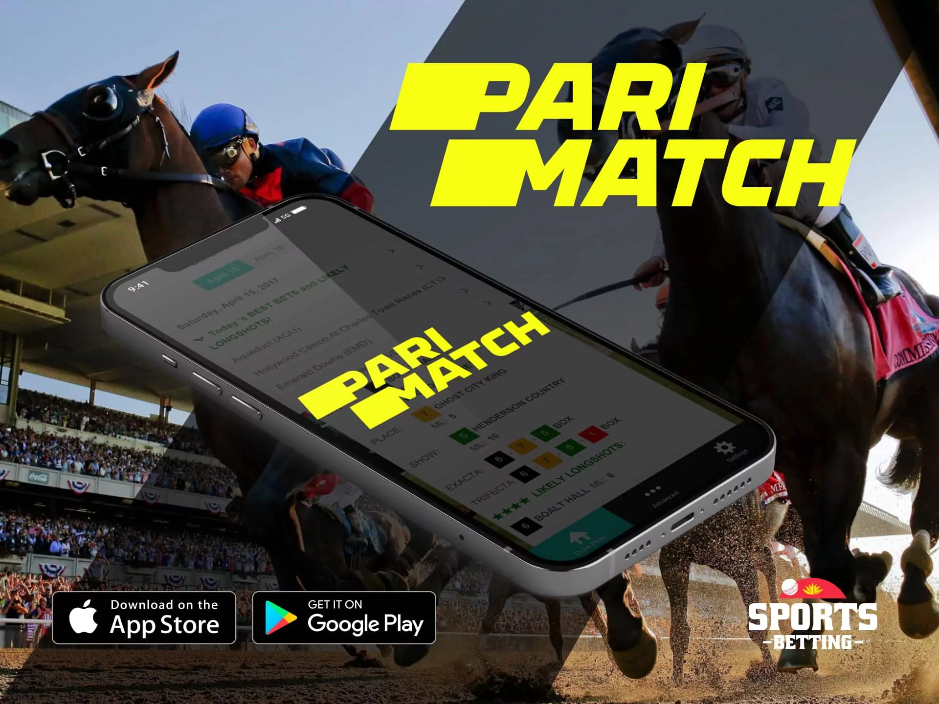 Parimatch horse racing betting site with modern features (cash-out, Loyalty program).