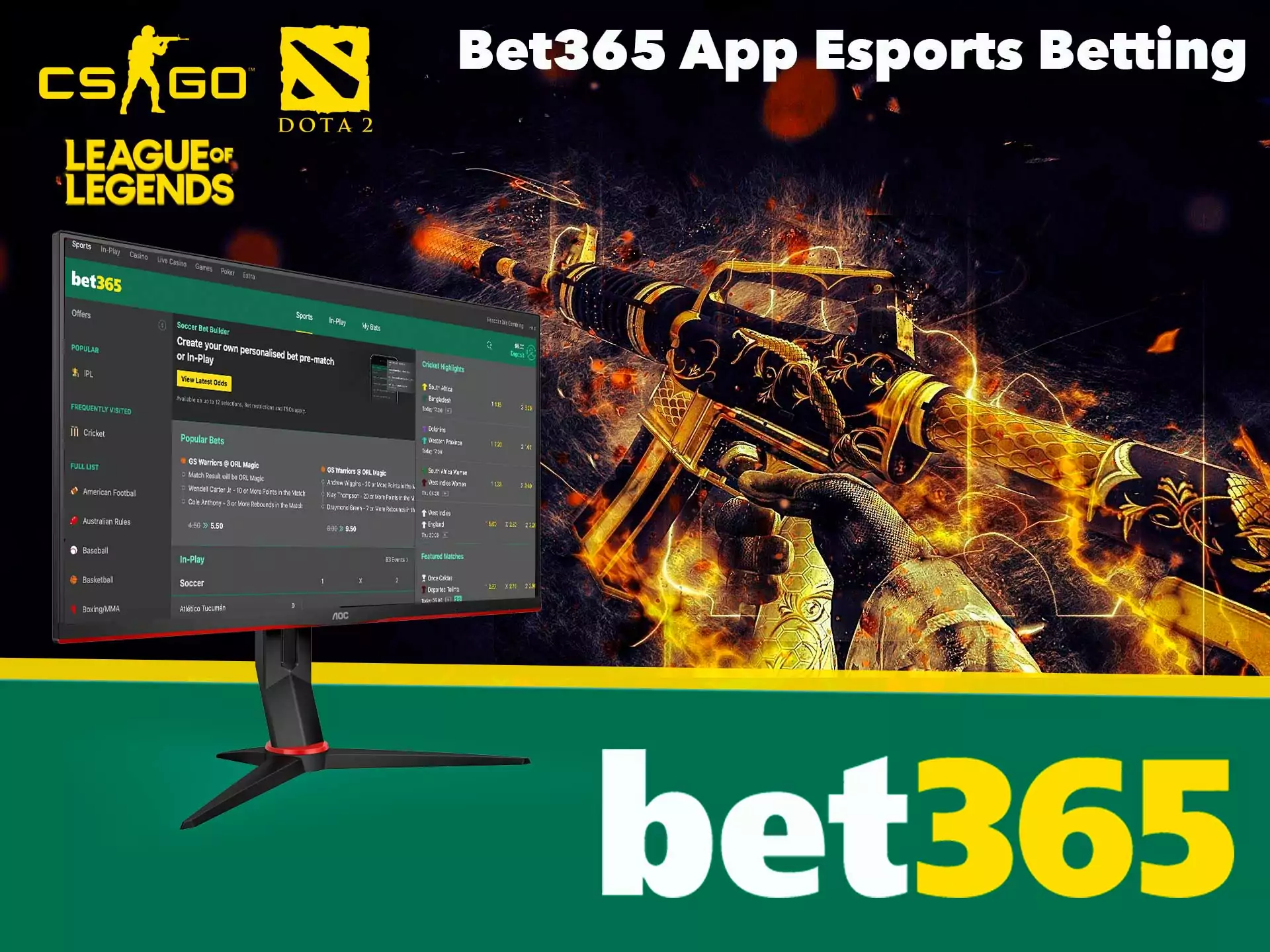 The Bet365 app makes it easy to bet on the rapidly growing Cybersport industry.