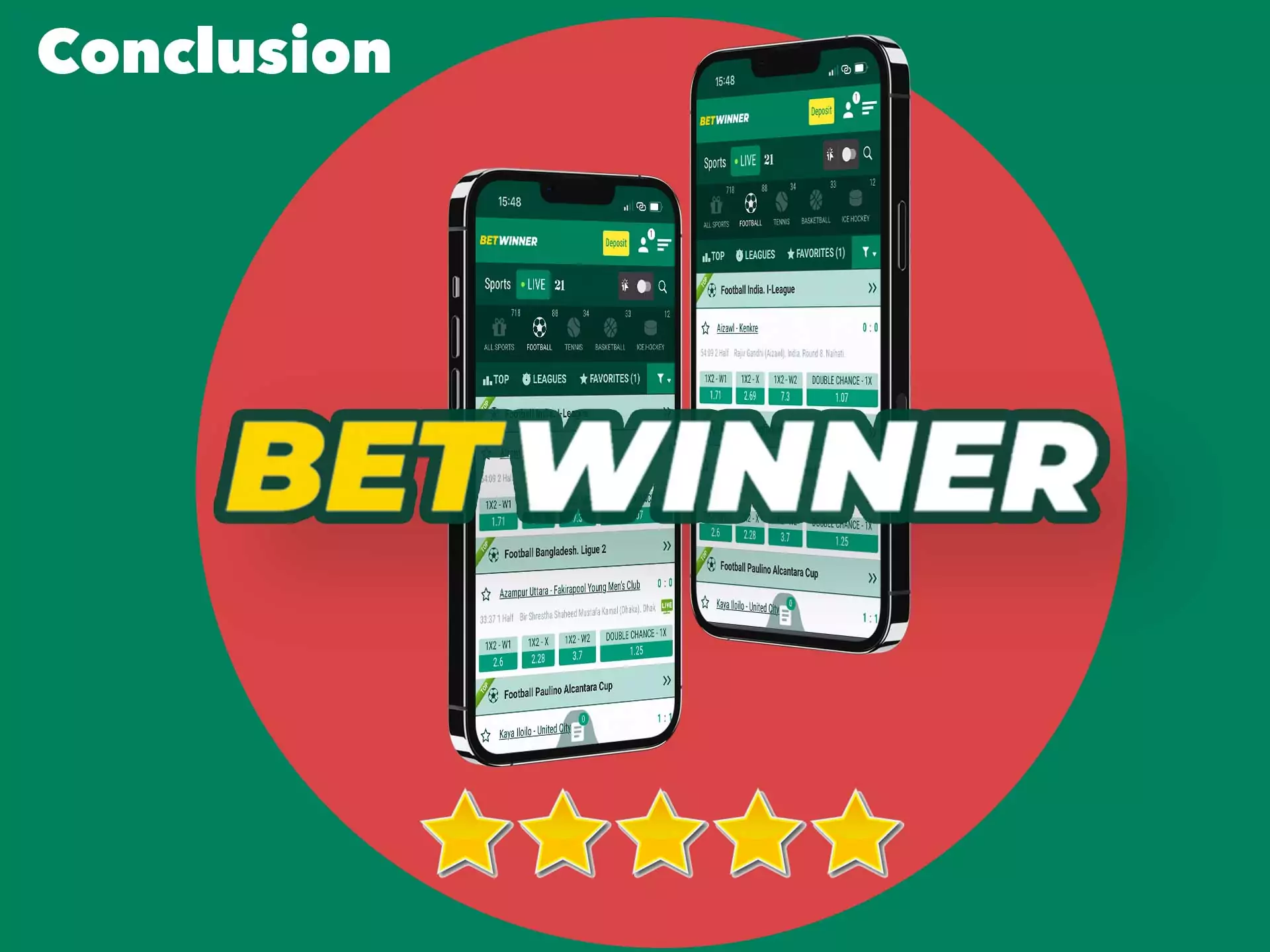 Betwinner is an application which is certainly worth using, it has a high quality of services and great design features.esign features.
