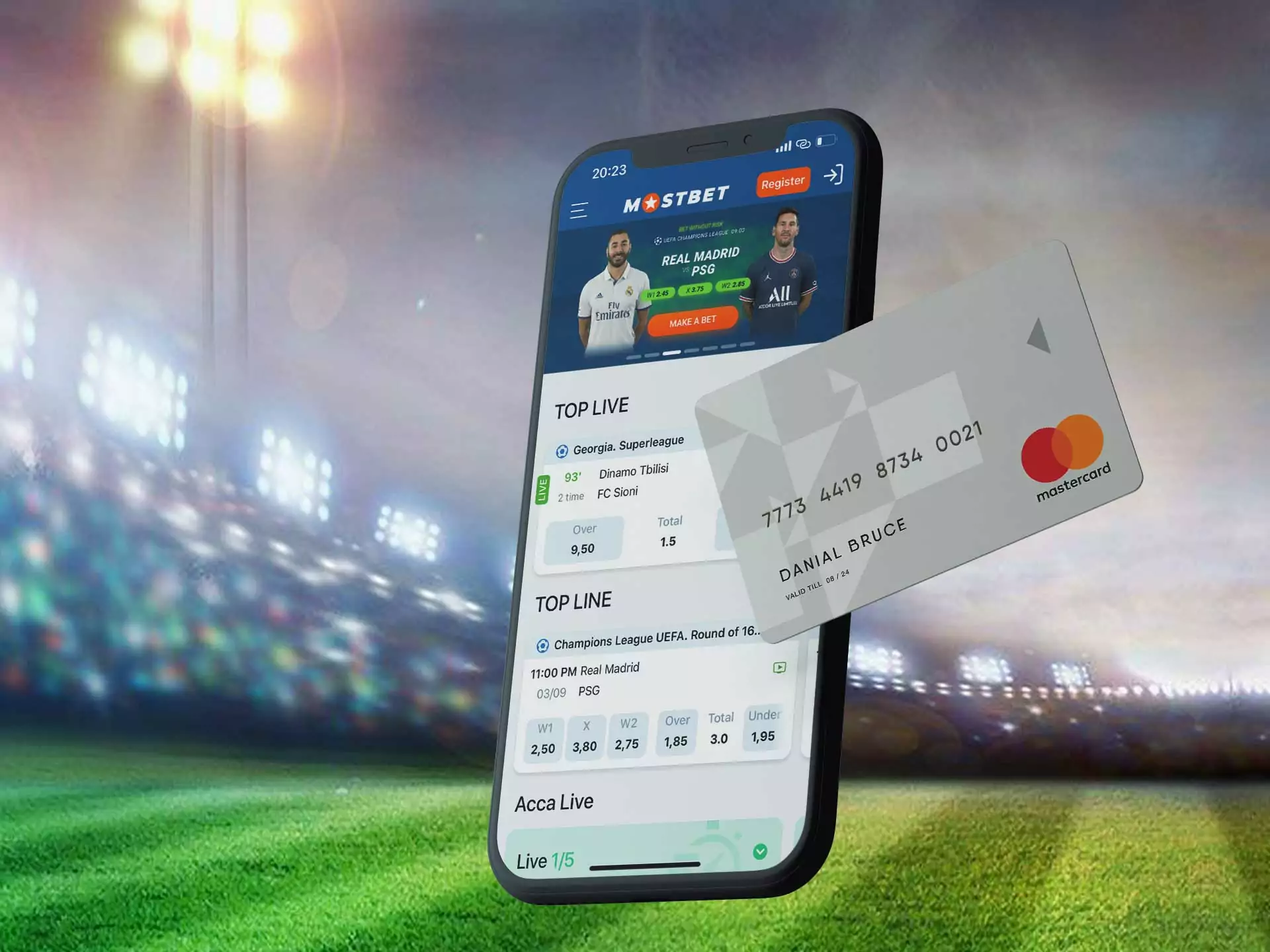 Mostbet application have many payment methods.