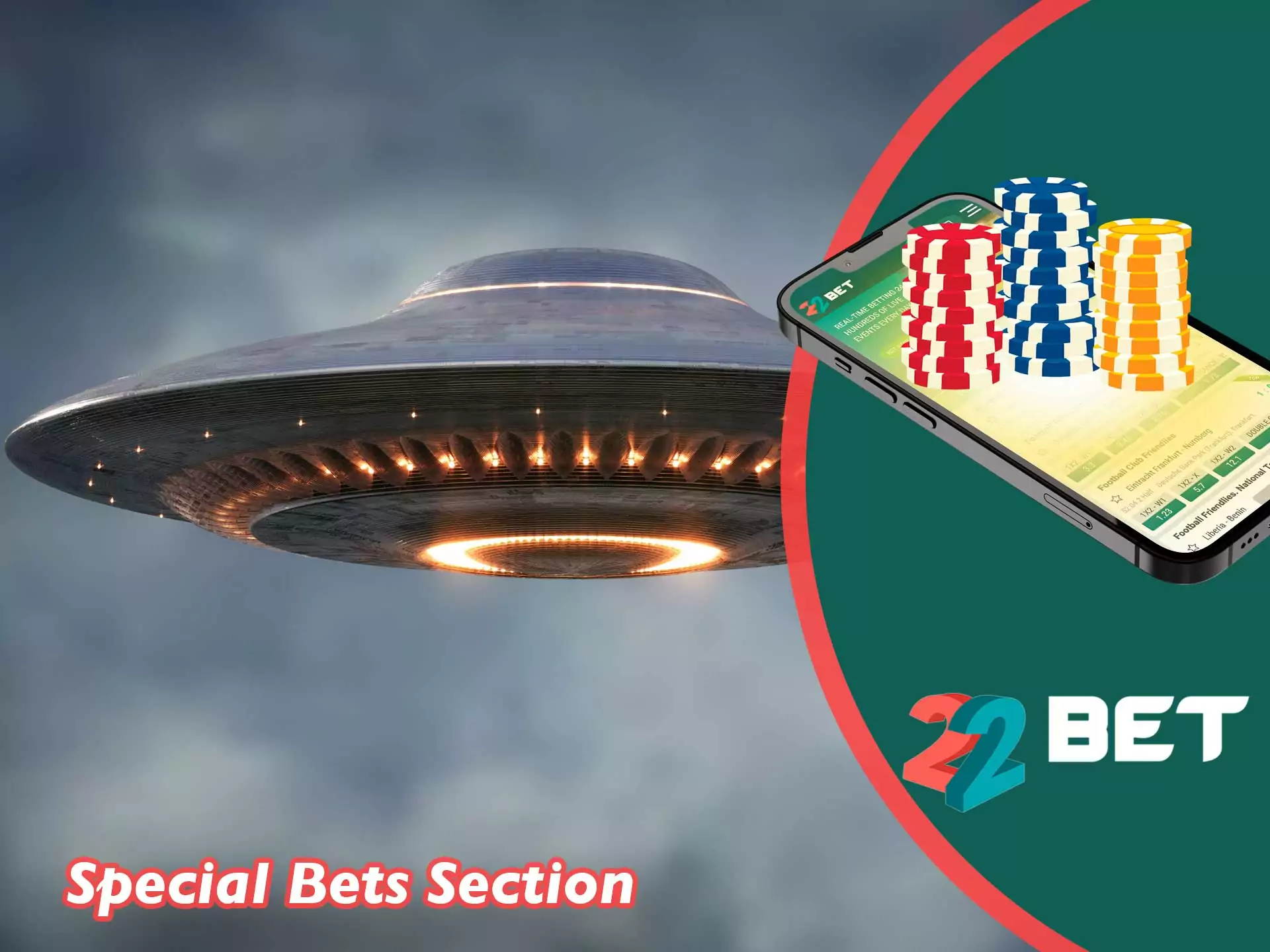 22bet has a section that is not related to sports betting.