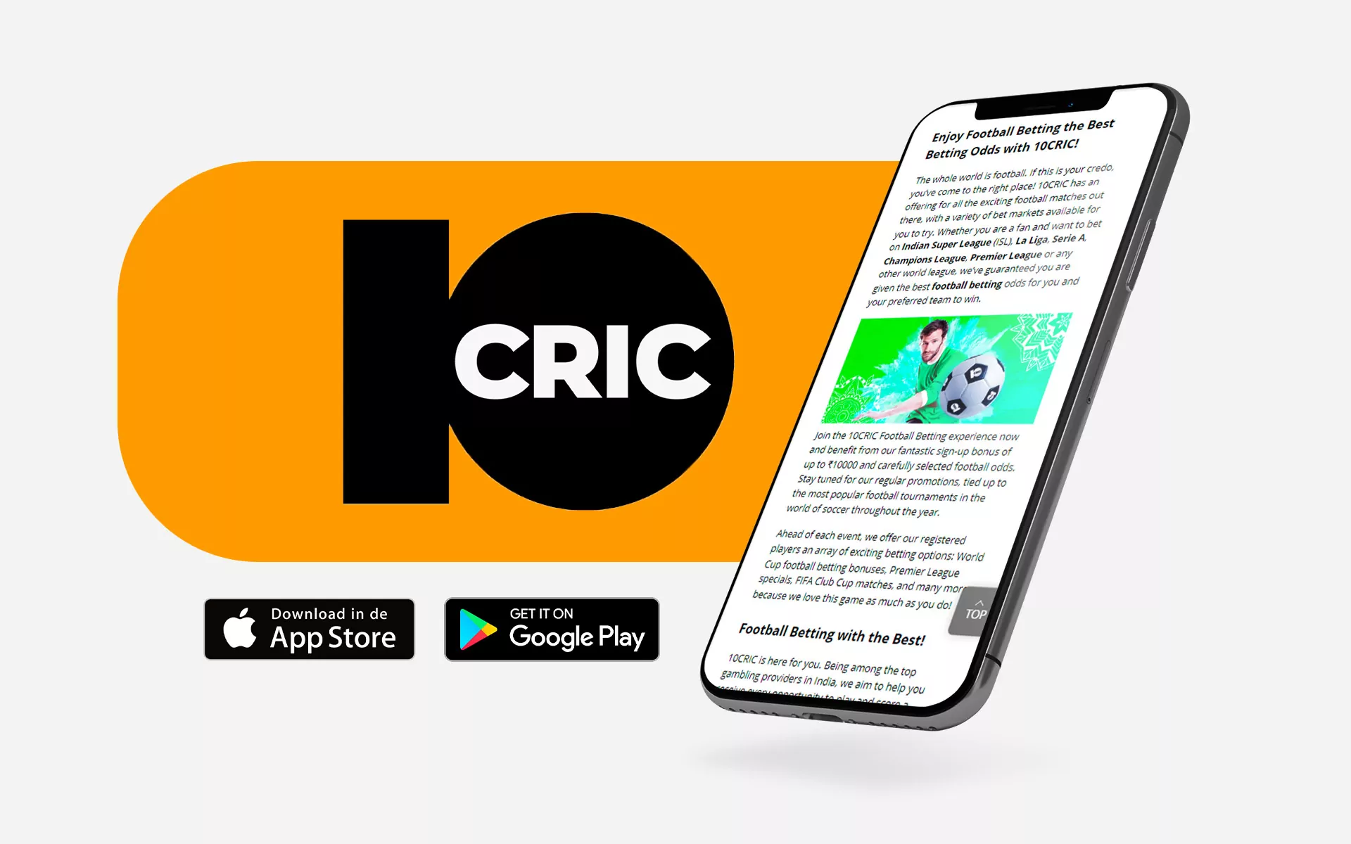 Bet on football with 10cric online betting site in Bangladesh.