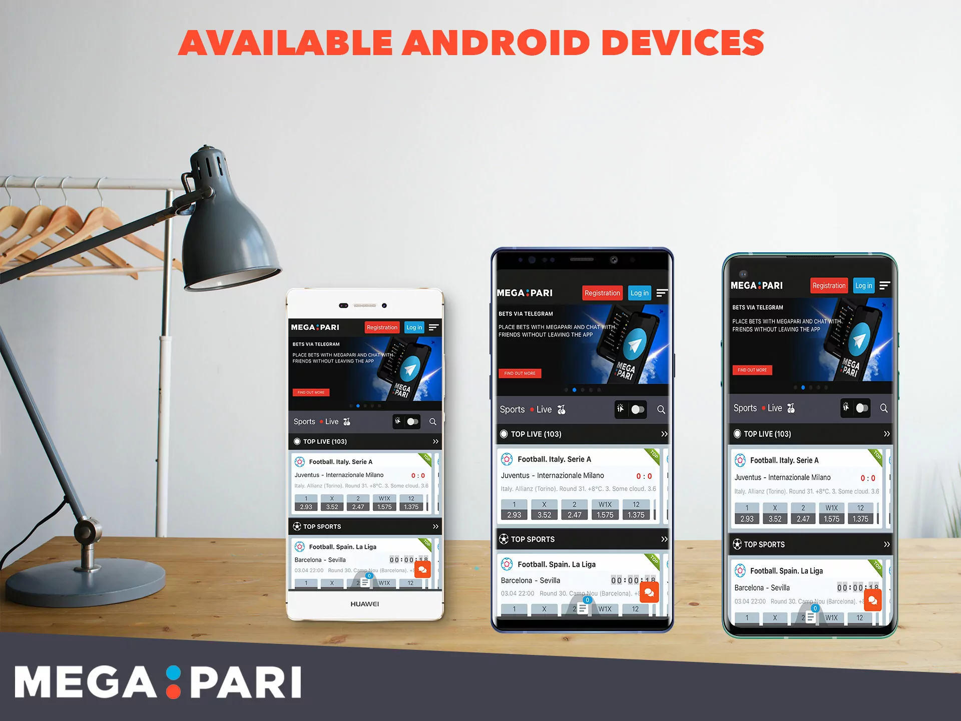 Which Android smartphone models support Megapari app.