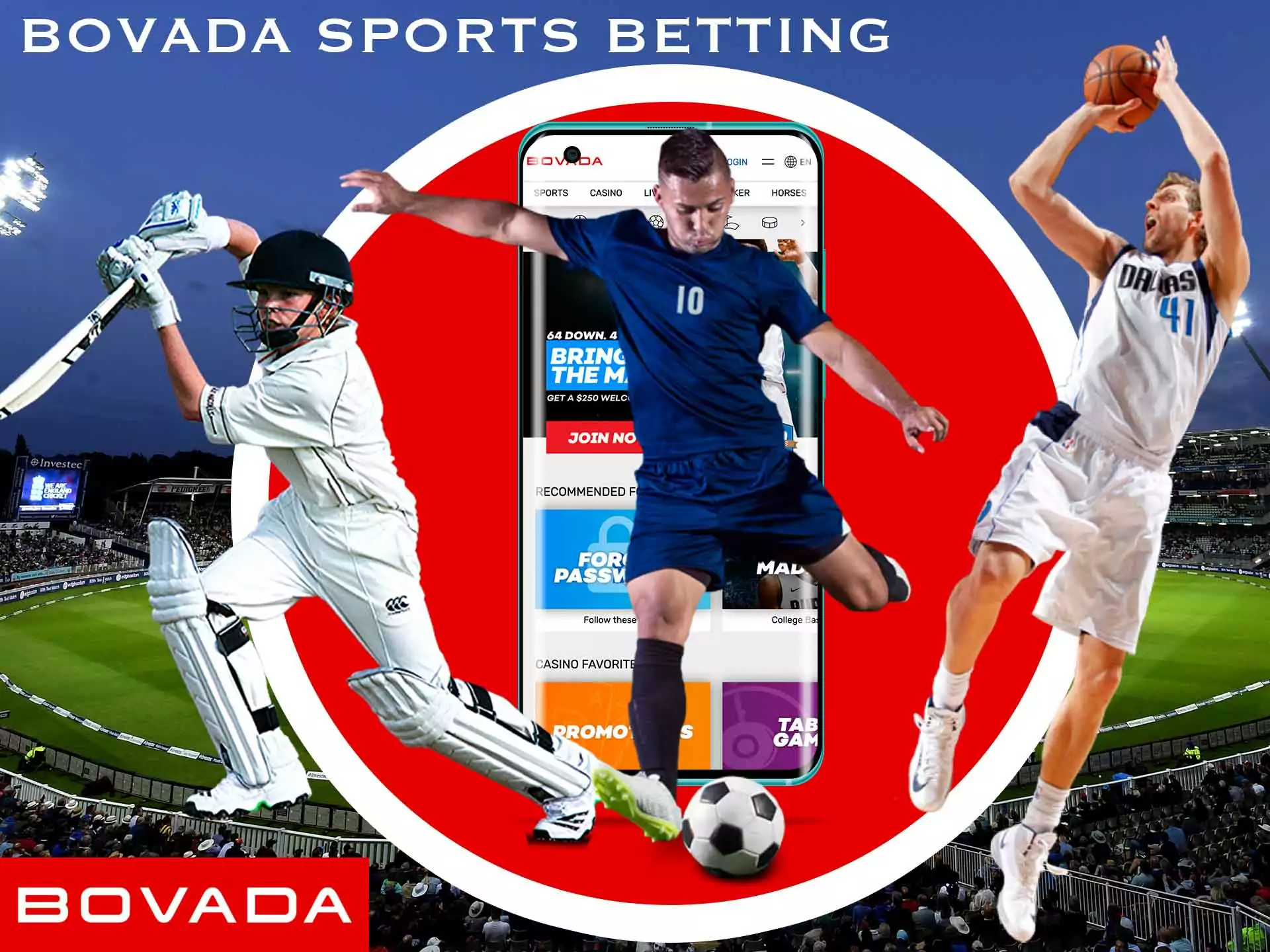 In Bovada, you can bet only on the most popular disciplines, the list of outcomes will be long.