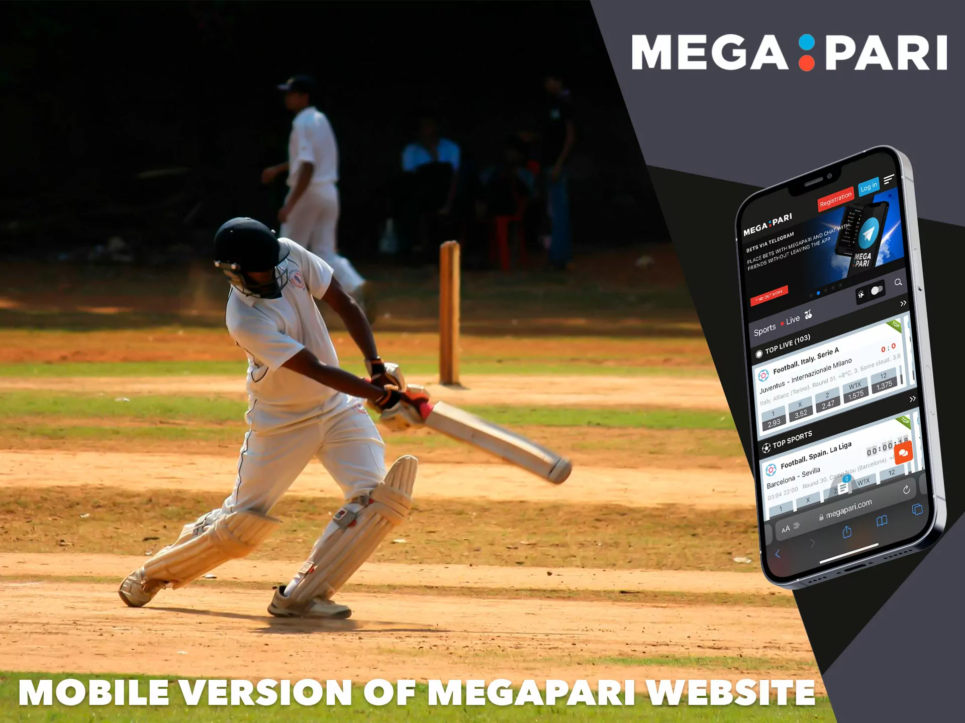 If you do not have the opportunity to download the Megapari application, then you can use the browser version directly on your smartphone.