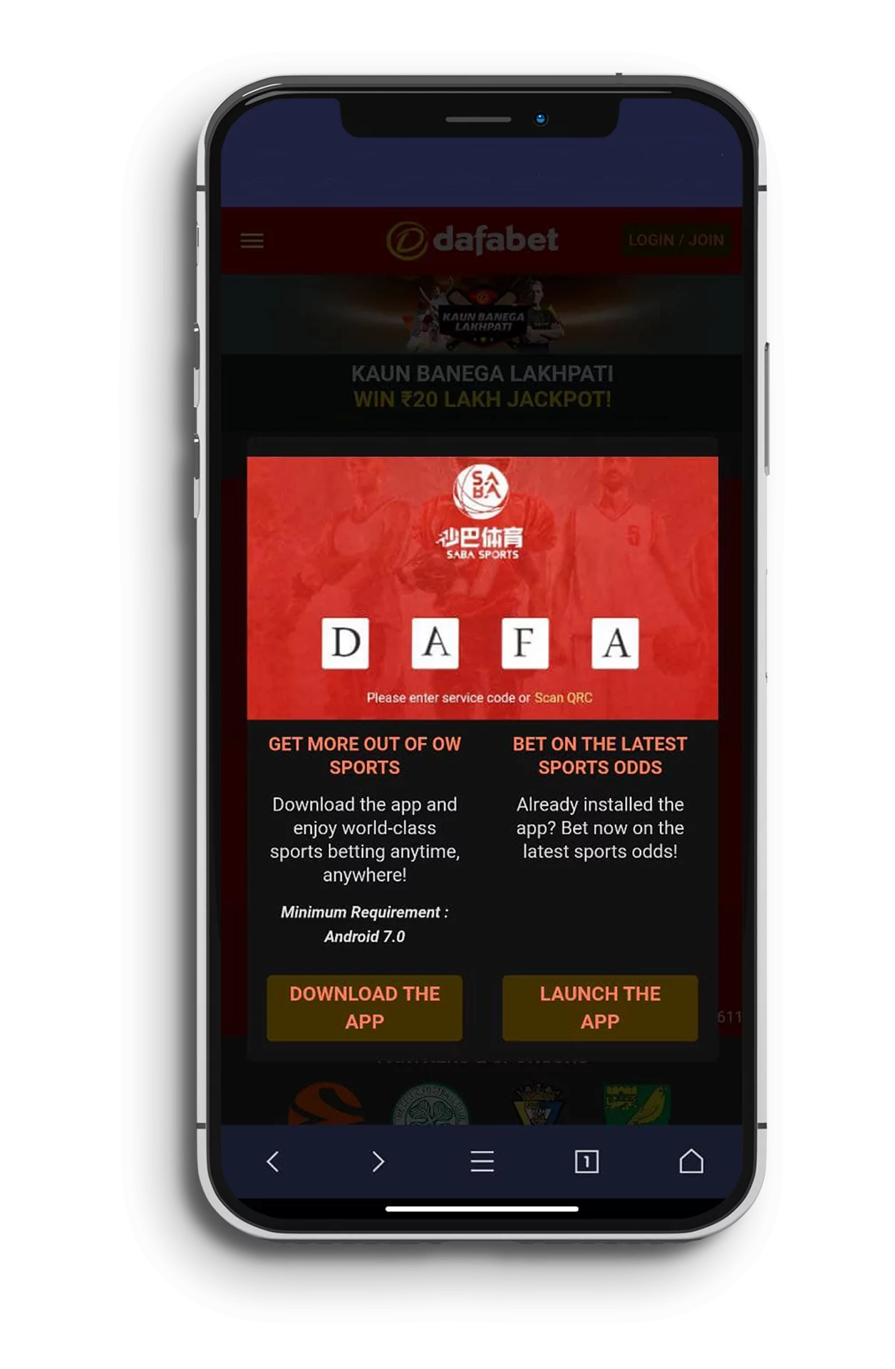 Step 3: Install Dafabet App on your device.