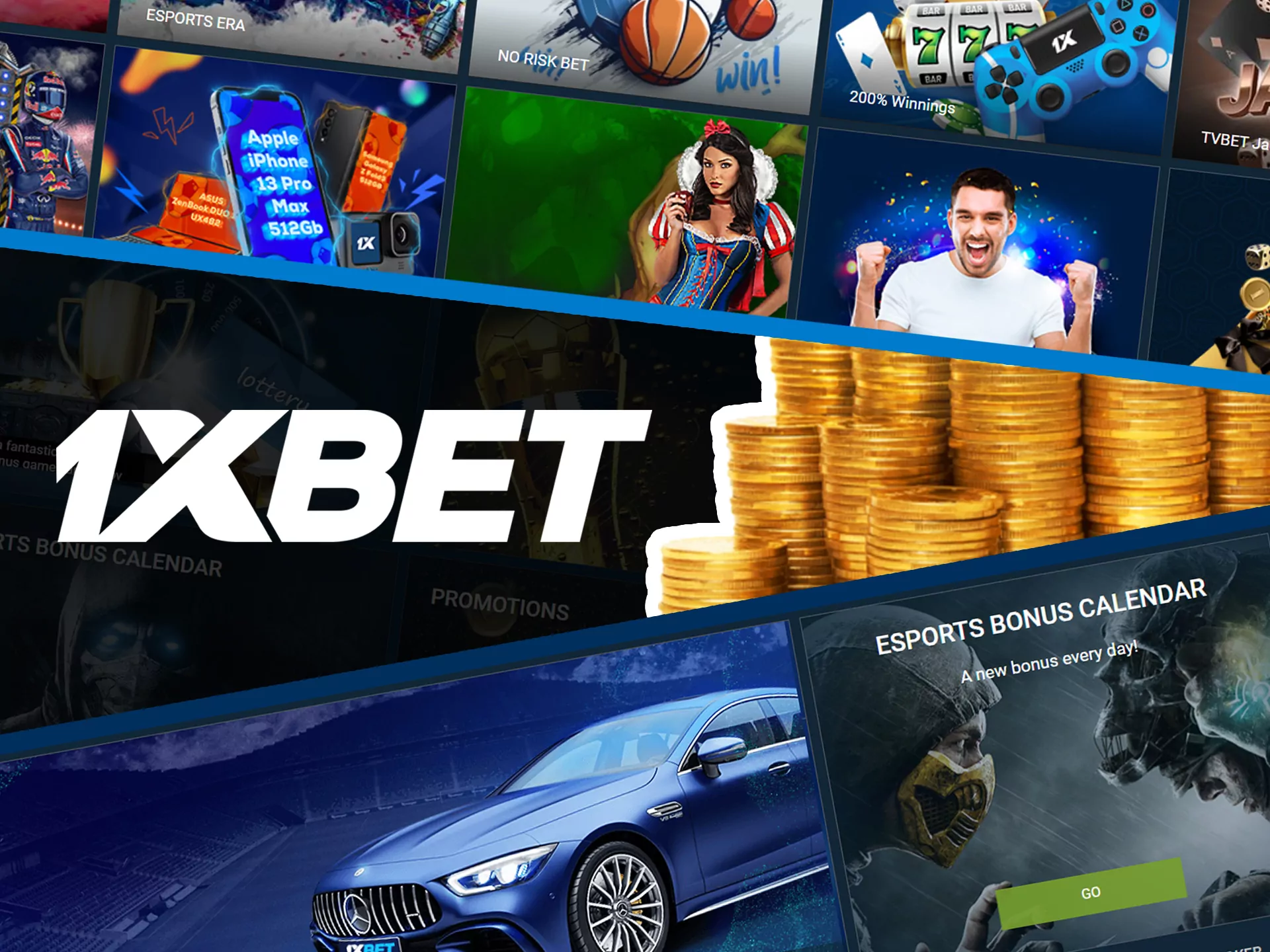 1xbet bonuses and promotions for new and regular playets.