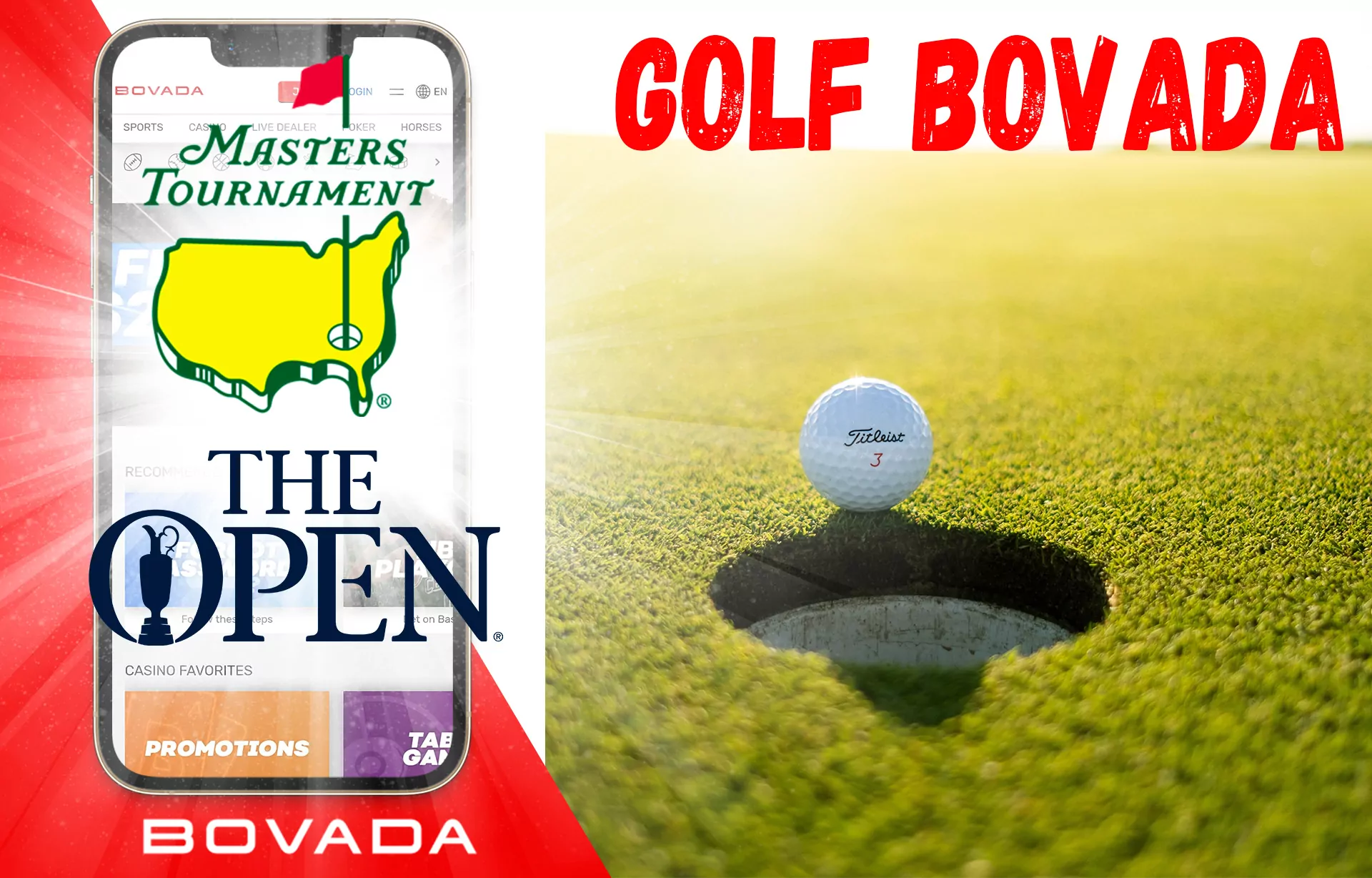 If you like, you can bet on golf, both on the winner and on the player.