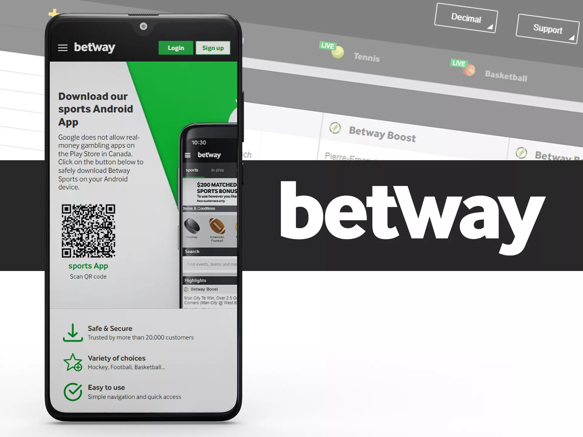 Download Betway apk for android from official website.