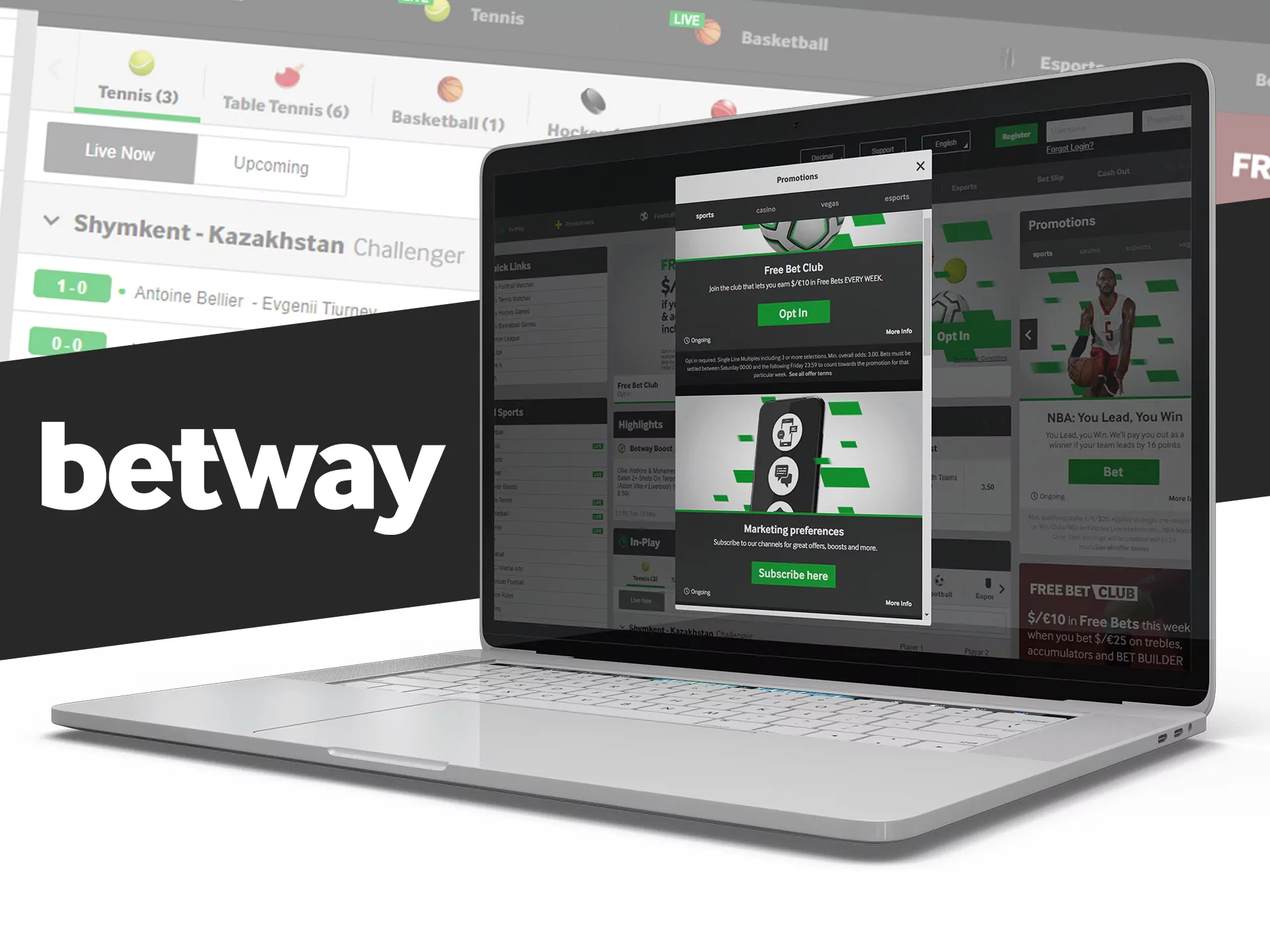 Start betting at Betway and get bonuses.