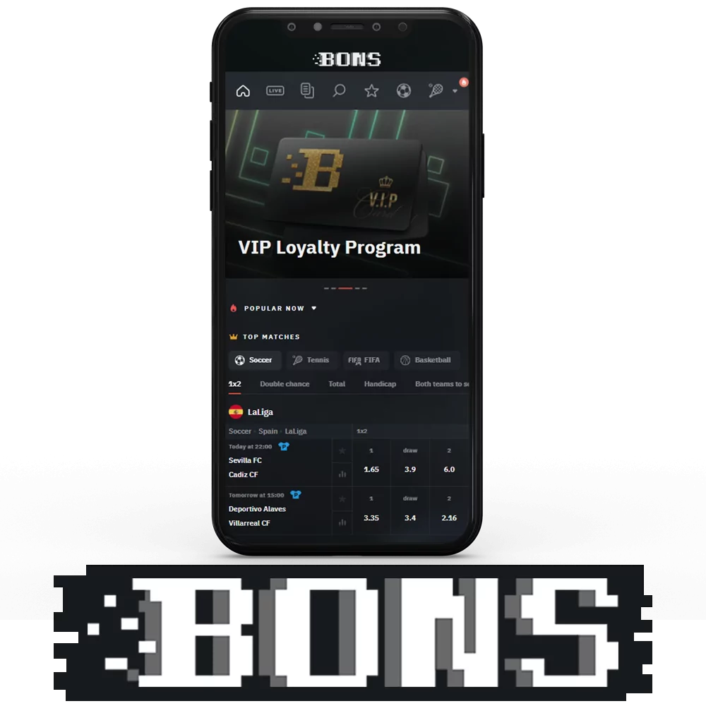 Review of Bons mobile version of the website in Bangladesh.