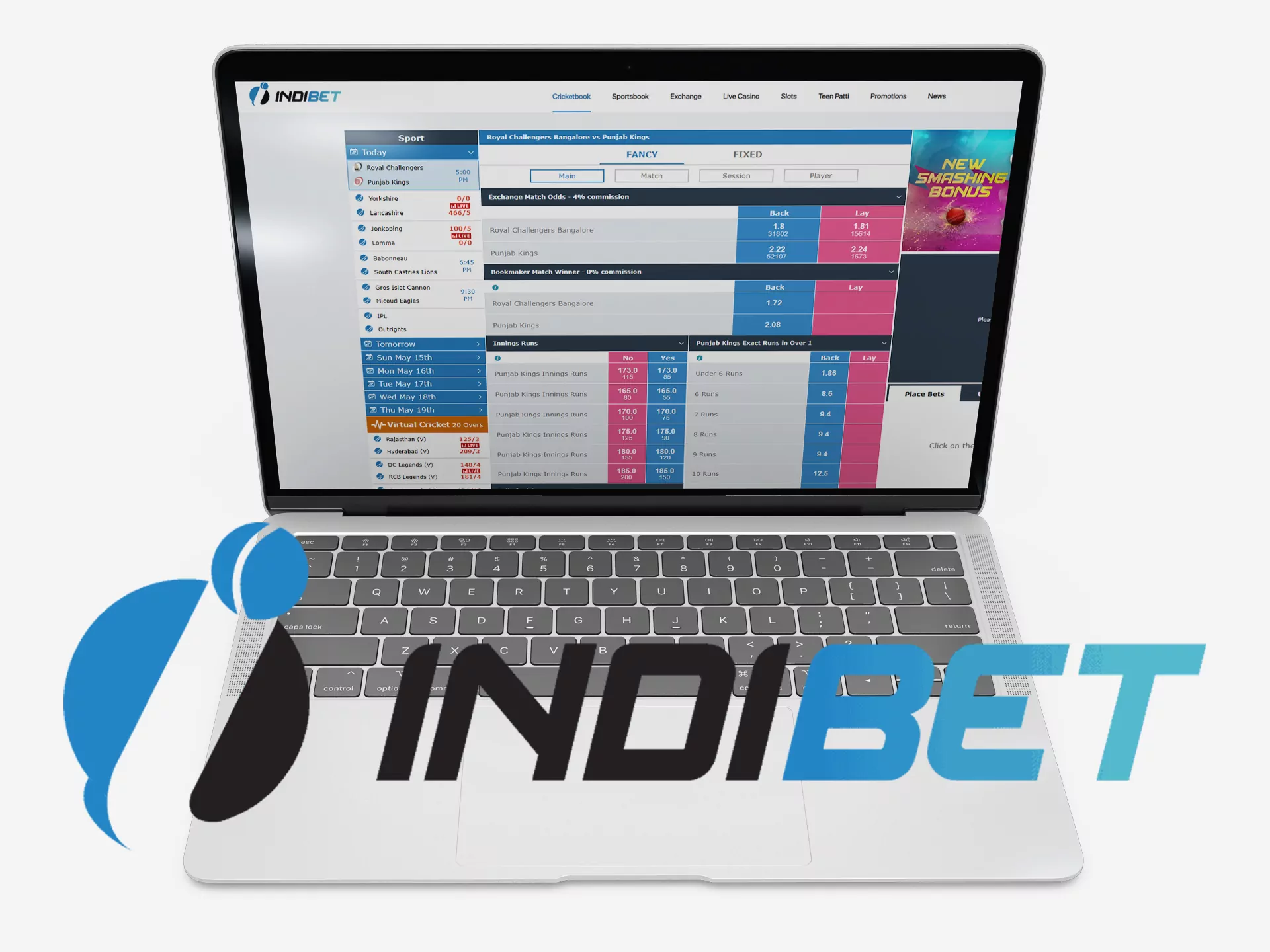 Indibet is a completely new bookmaker that was founded in the year 2020.