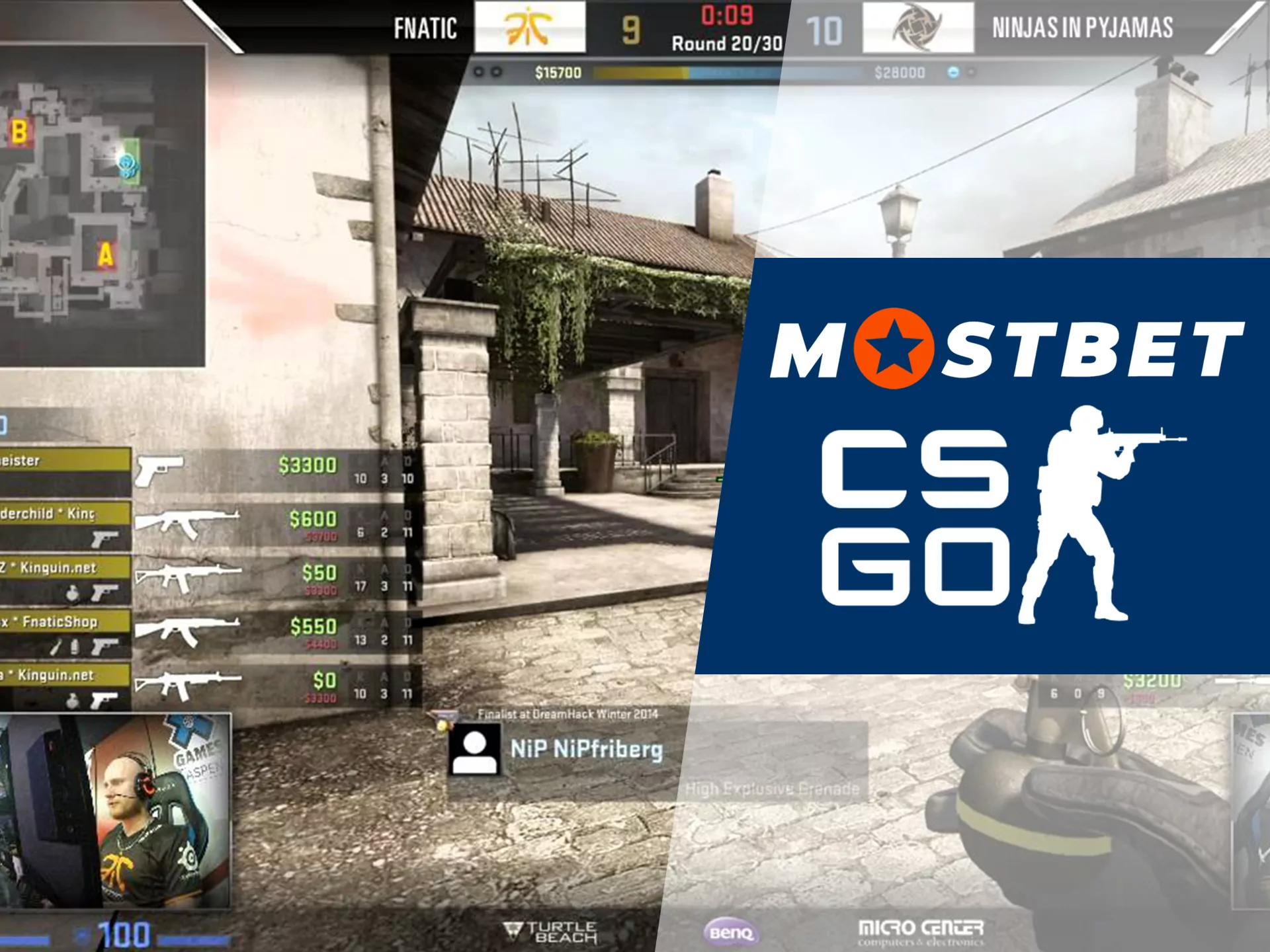 CS:GO is a great cybersport discipline for new customers for betting at Mostbet.