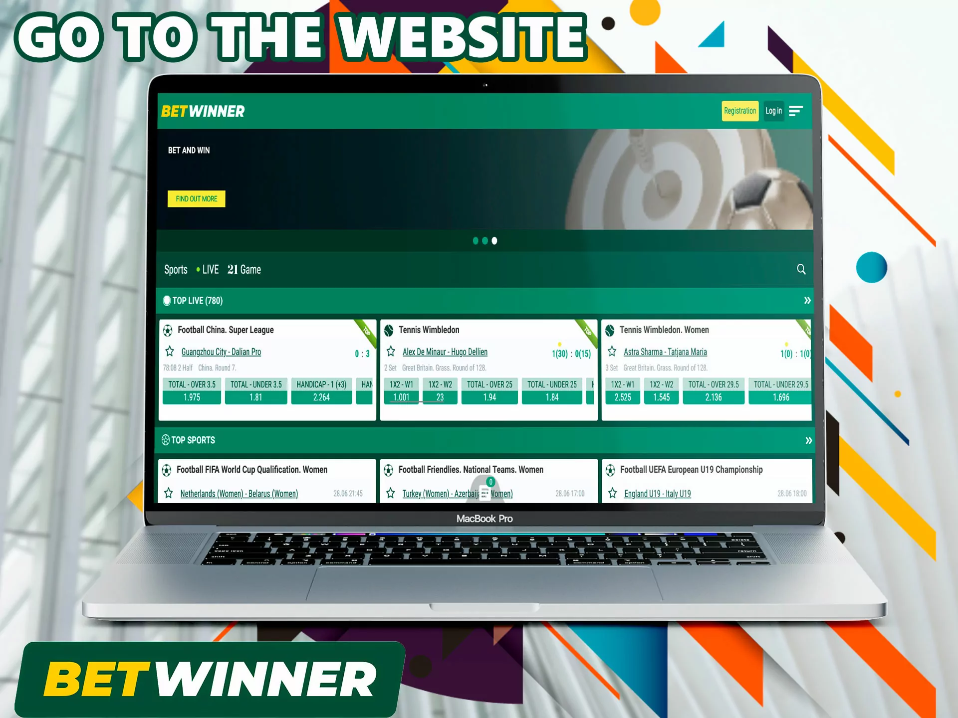 A new player should start by going to the official website of the bookmaker, you can use the link located in the header of the article.