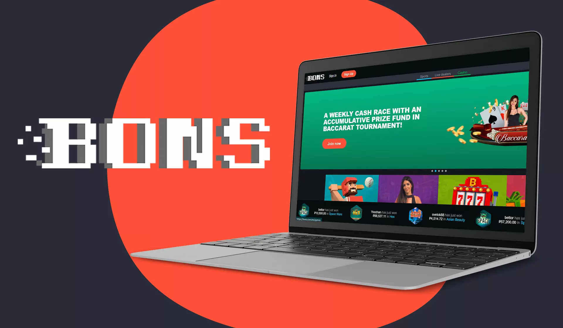 Bons is a new bookmaket in Bangladesh and offers both sports betting and casino.