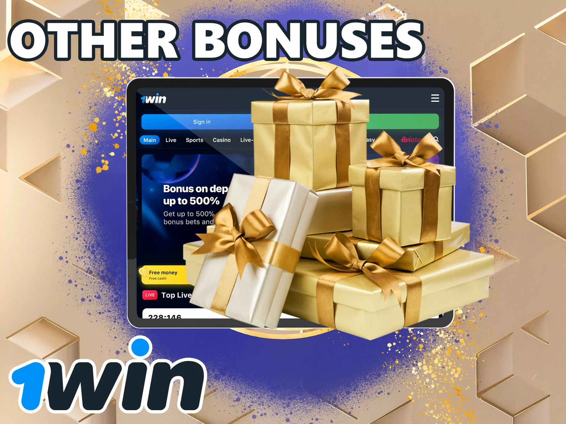 1win has not only a welcome bonus, here you will also find many other nice promotions.