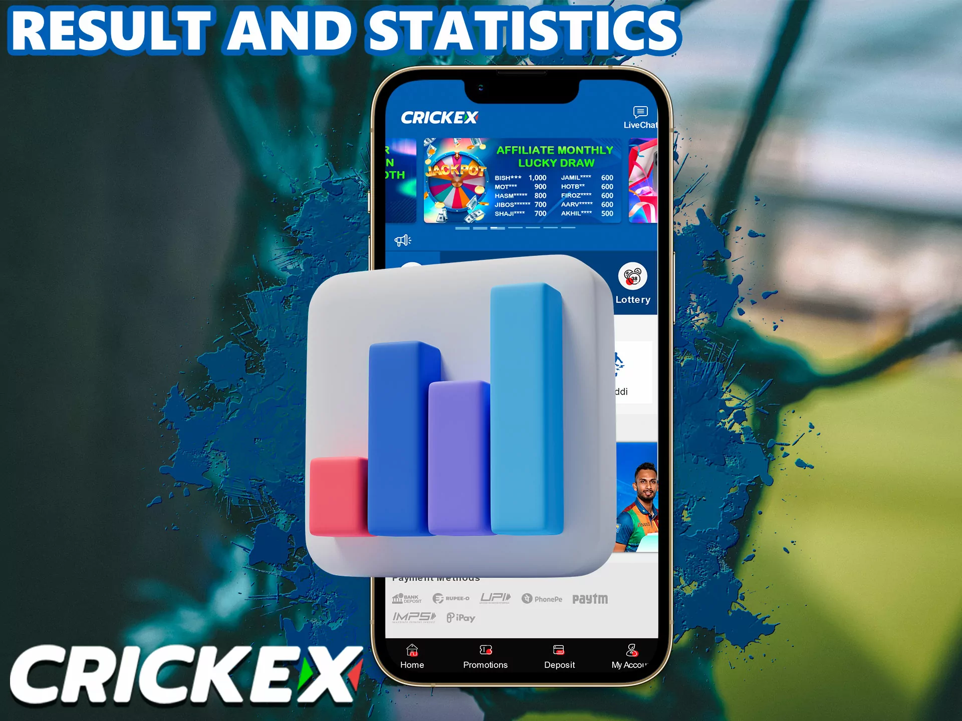In this section, the player can analyze matches before placing a bet.