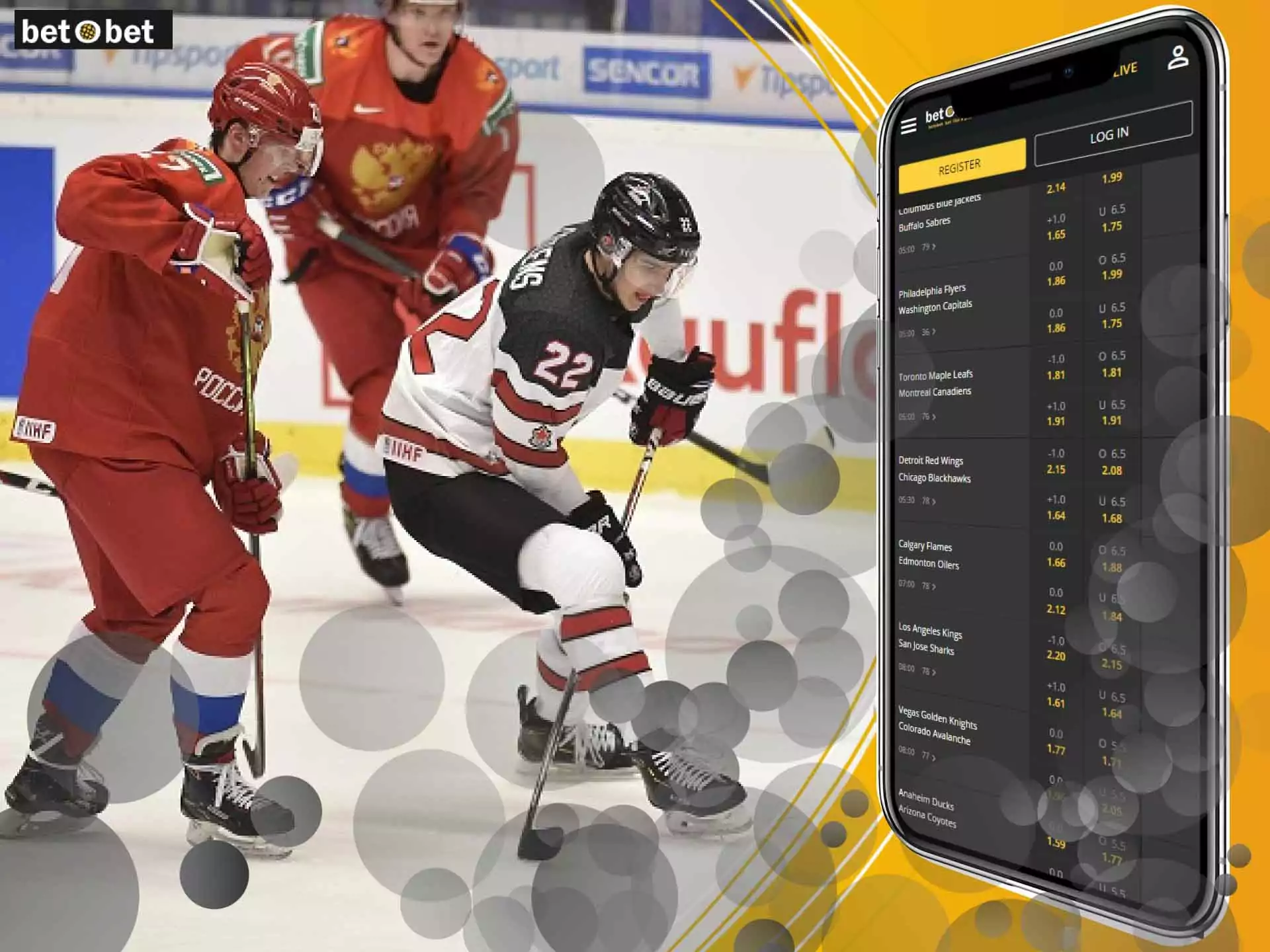 Hockey is among the betting options at BetOBet.