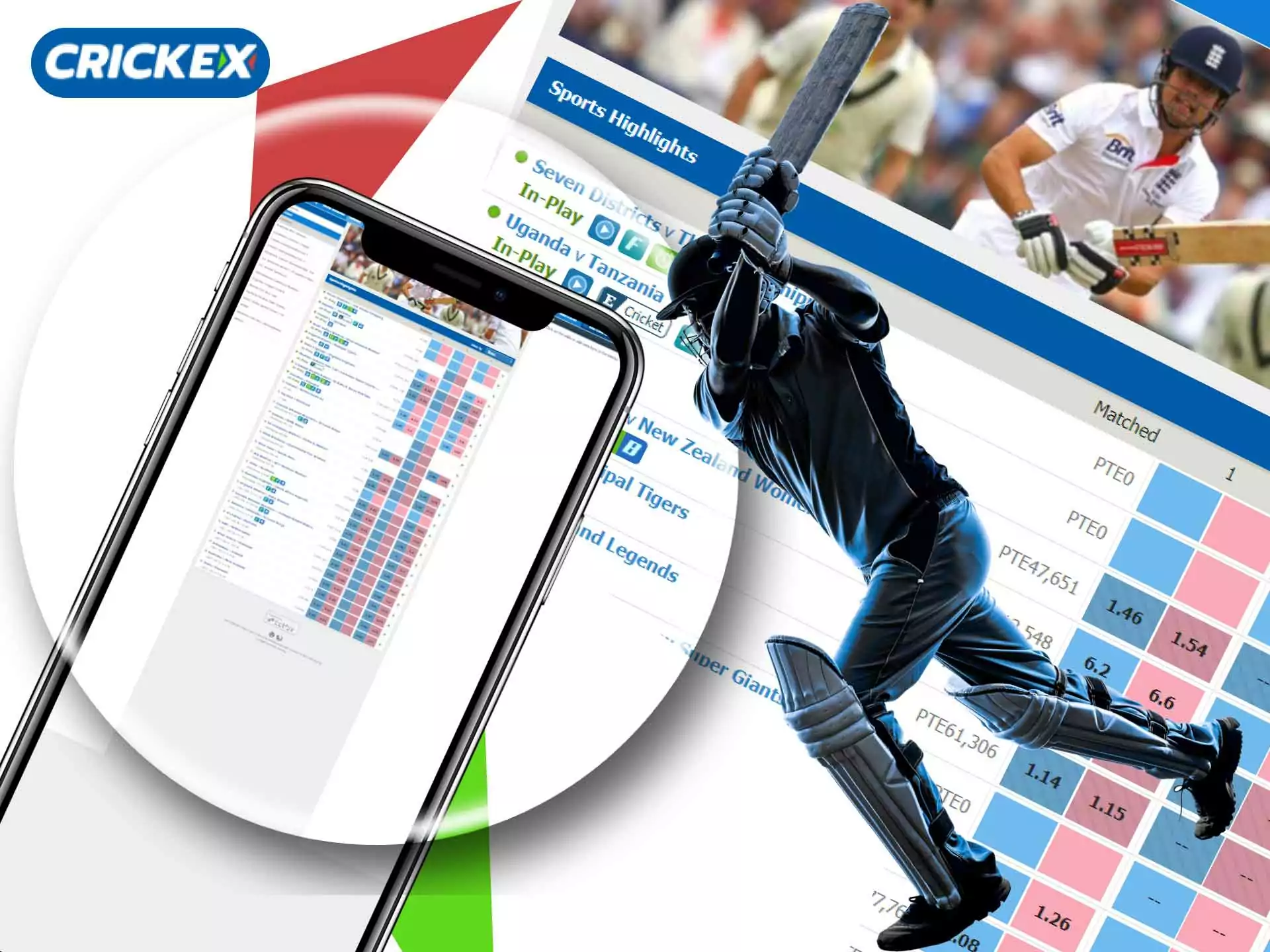 There is also a mobile version of the Crickex app.