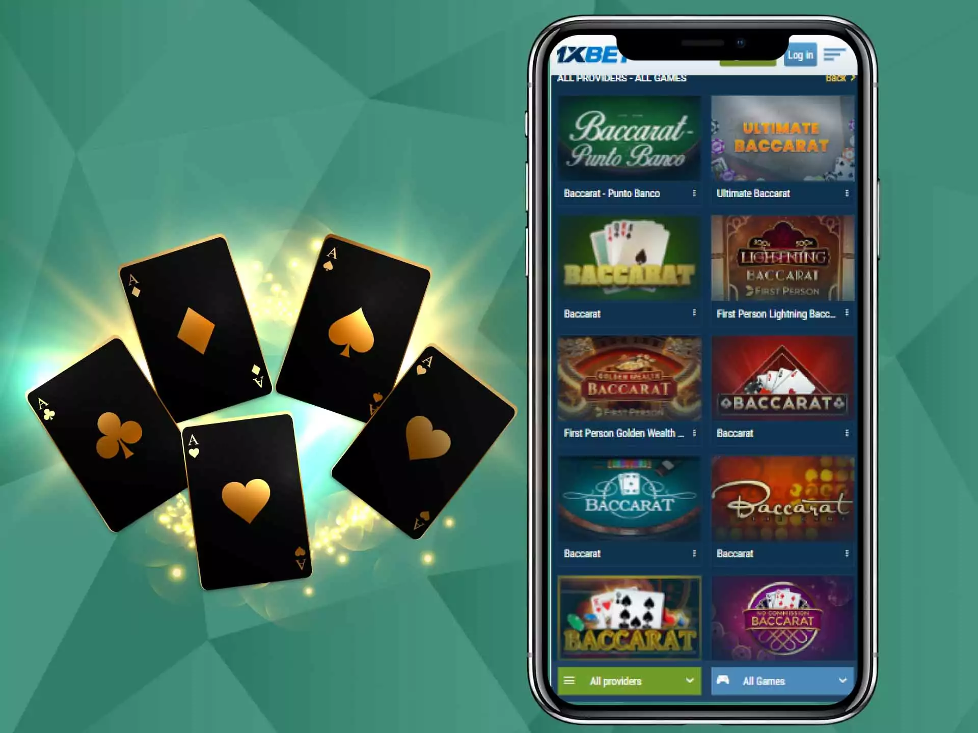 1xBet casino offers you blackjack games.