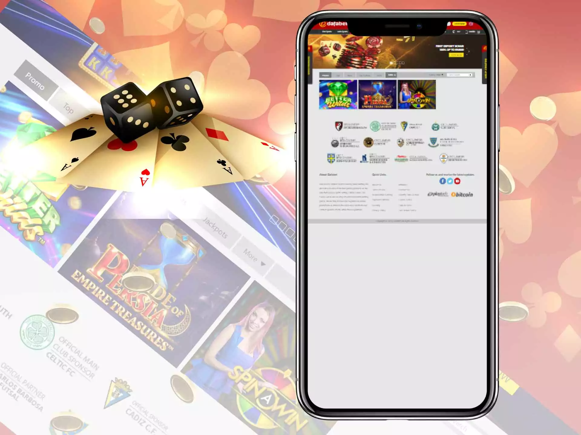 Play poker games in the Dafabet casino.