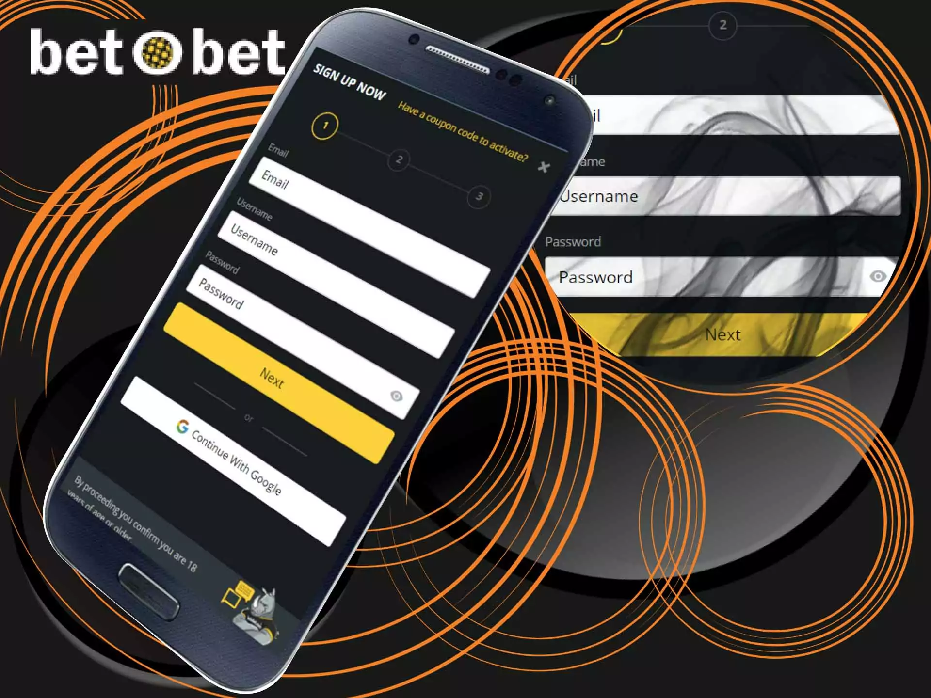 Sign up for BetOBet.