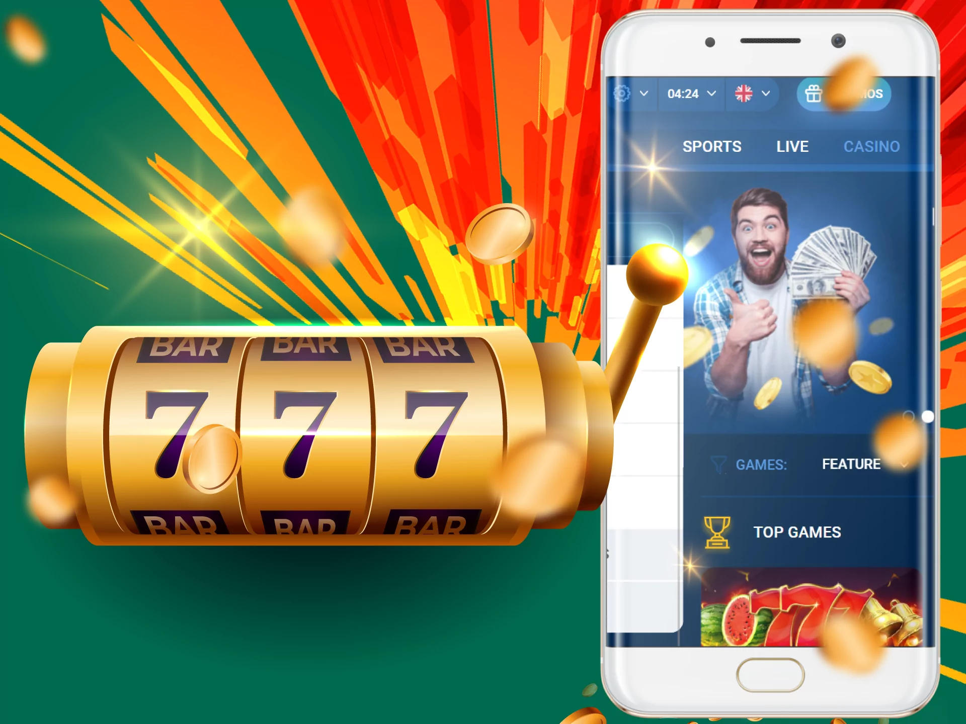 Test your luck and play a jackpot game.