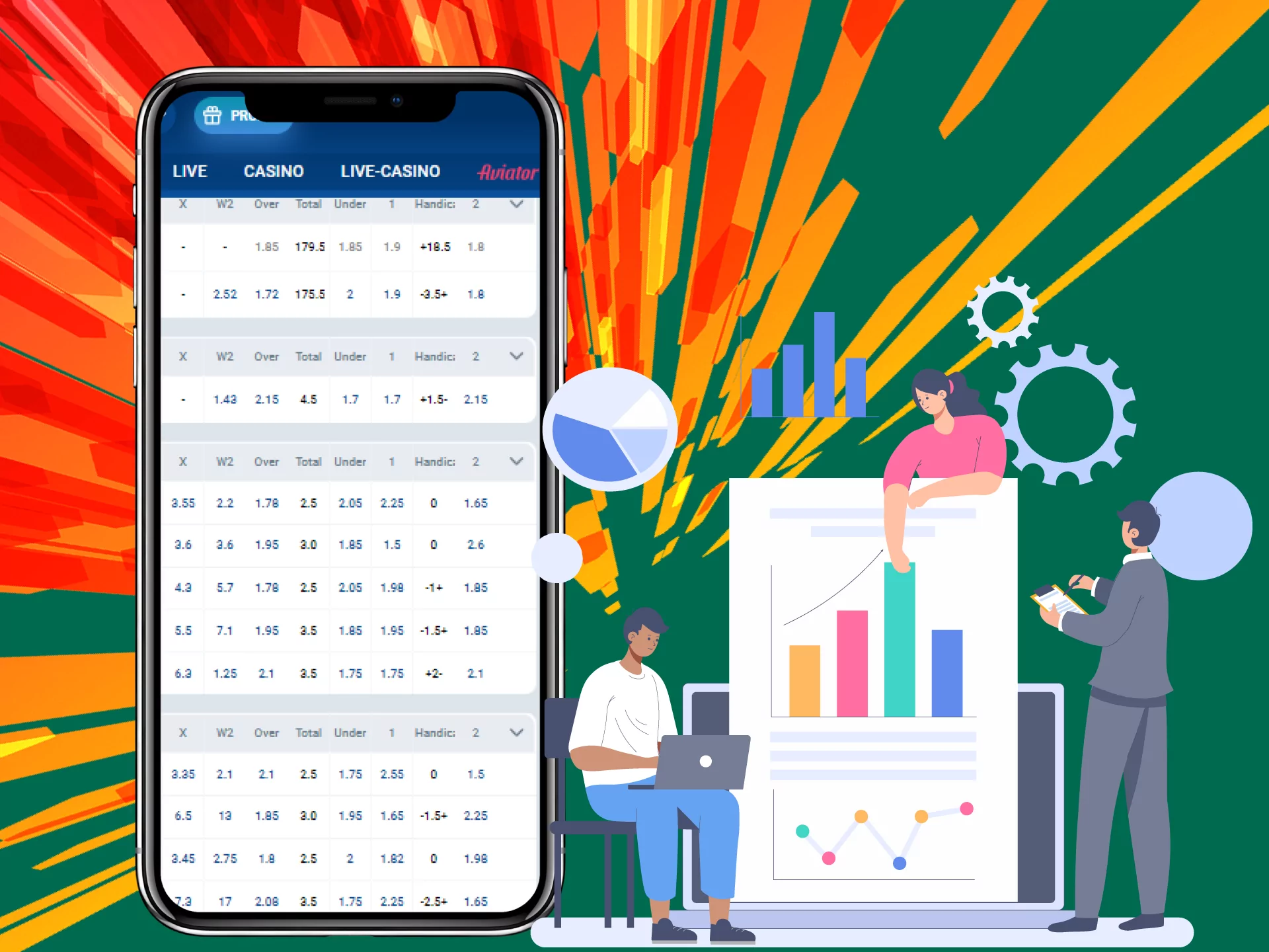 Watch results and statistics if the matches on the special Mostbet page.