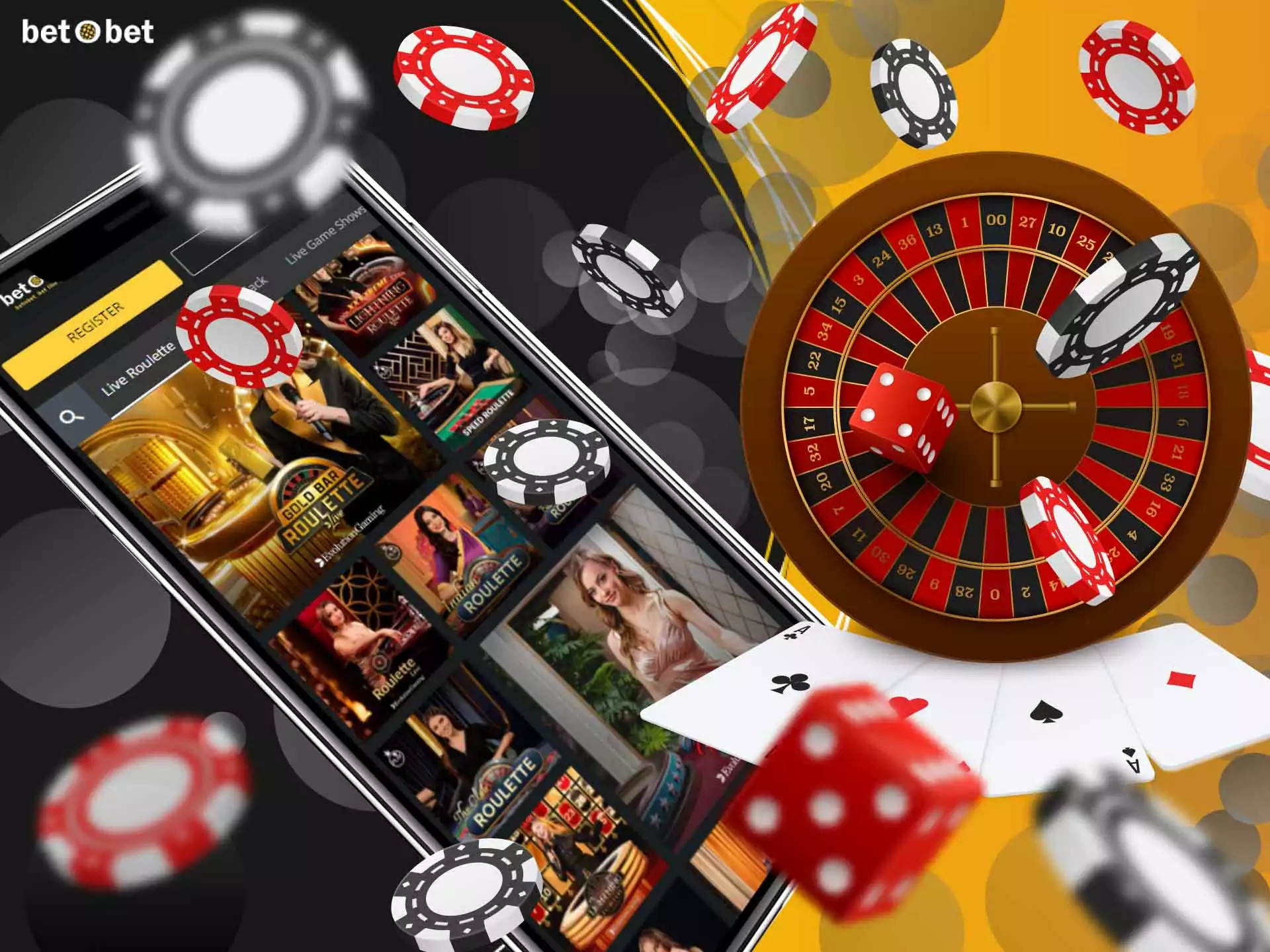 Play roulette witn real dealers and win at BetOBet.