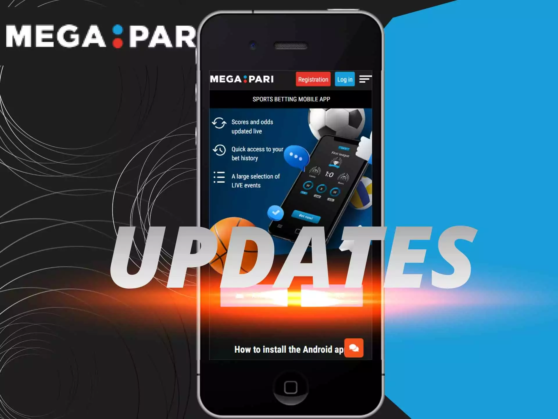Download the actual version of the app from the MegaPari website to keep the app updated.