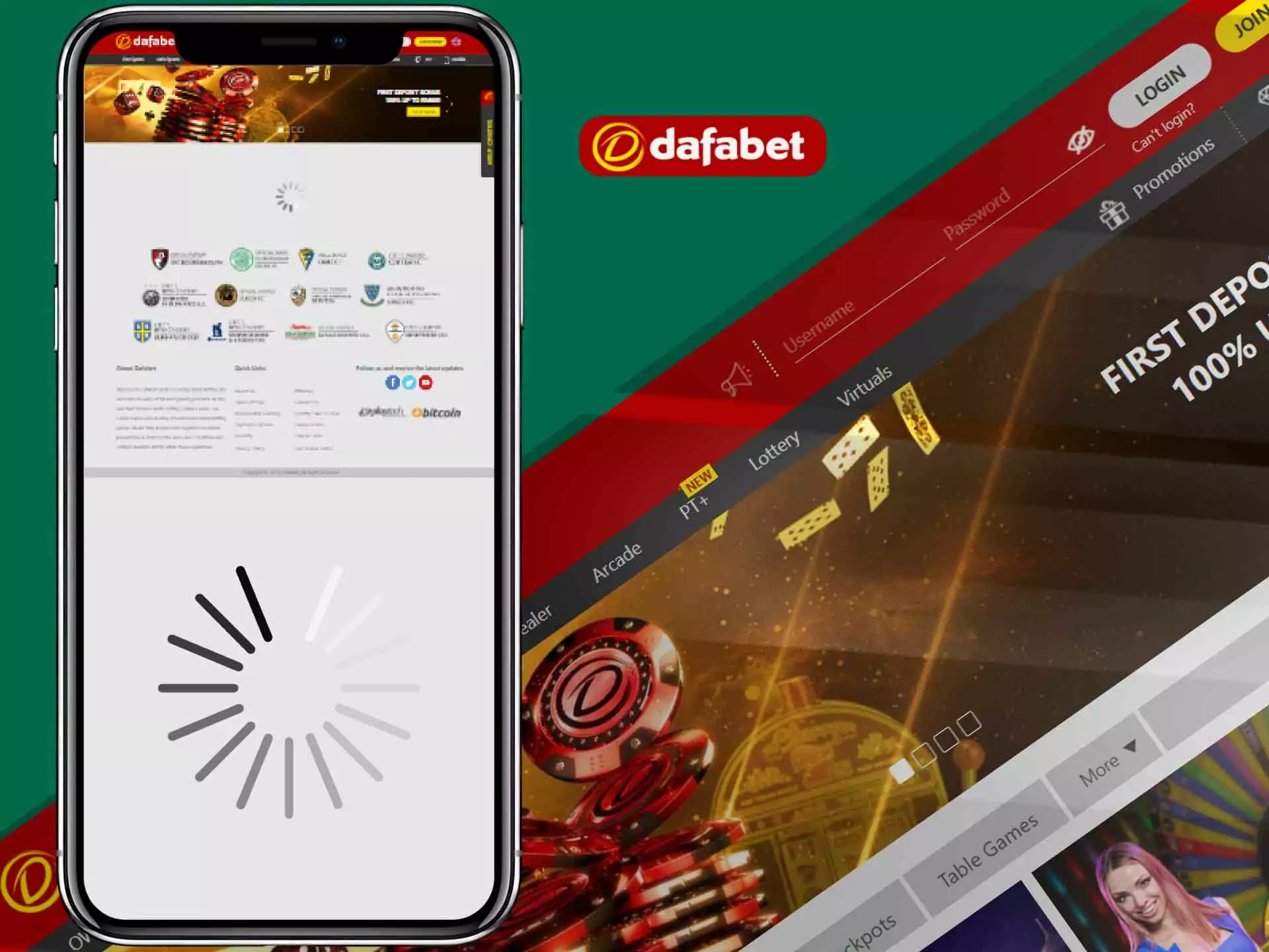 The Dafabet mobile app updates automatically.