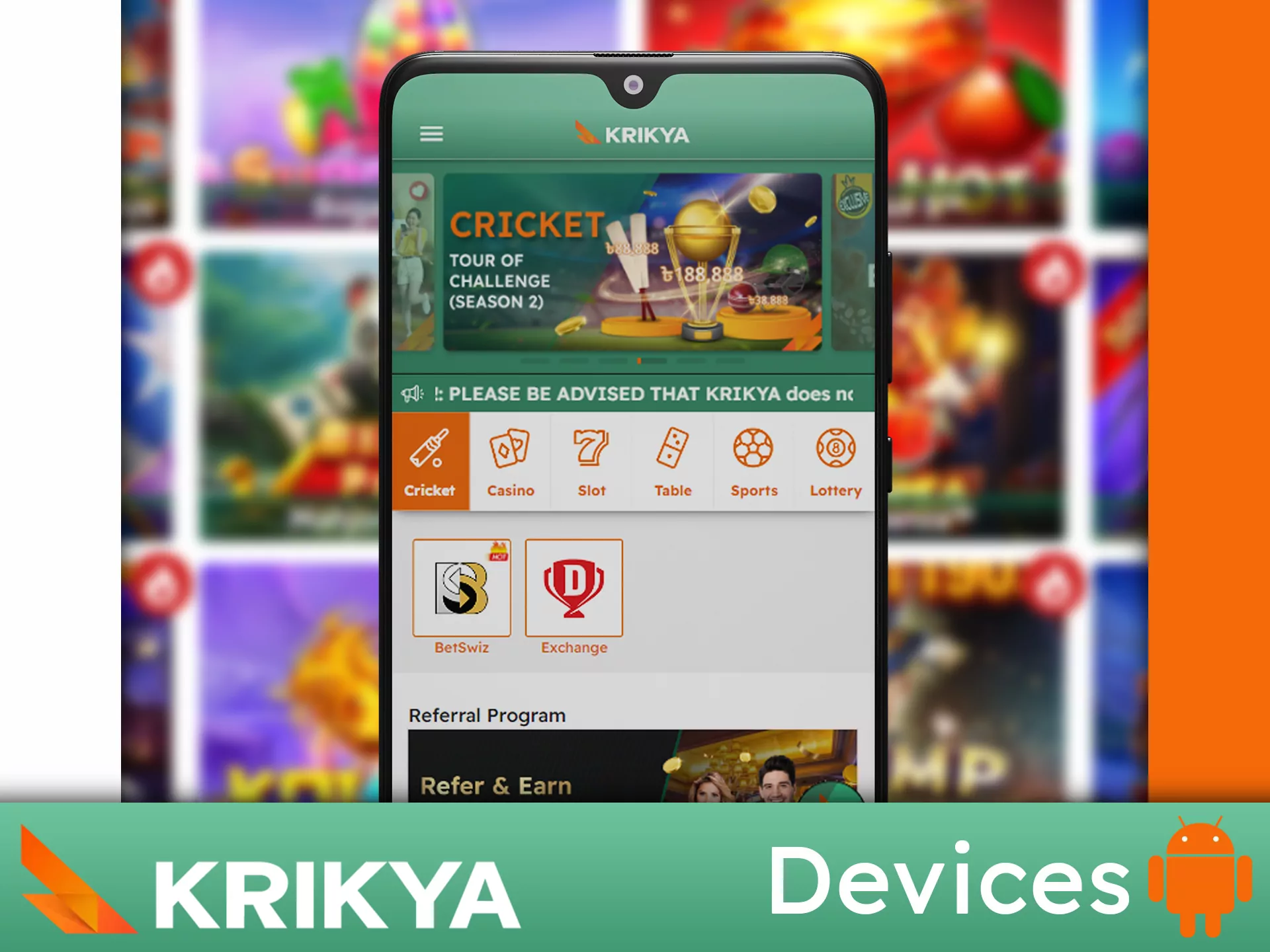 You can install Krikya app on any of yours Android device.