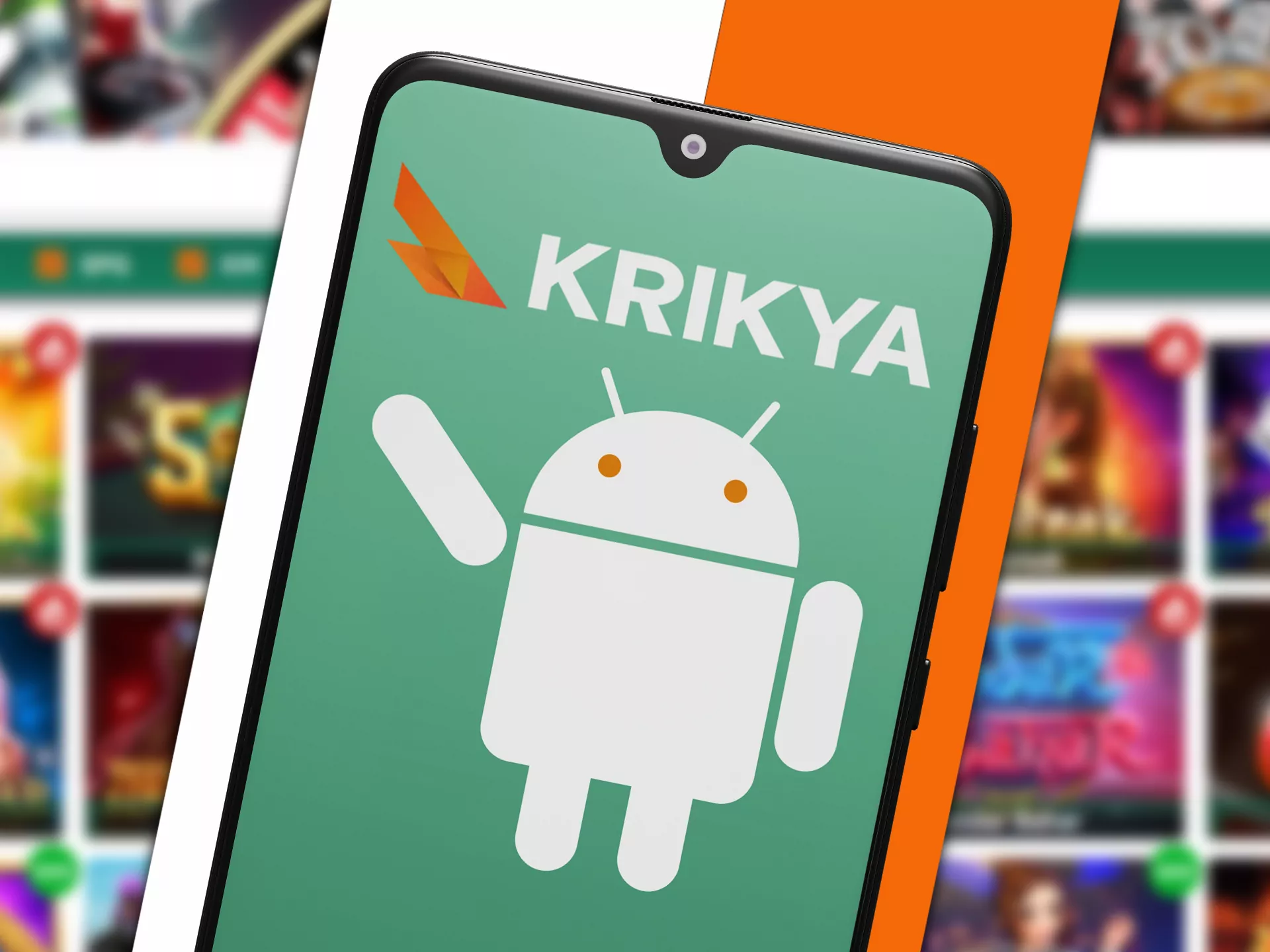 Play your favourite casino games with Krikya app.
