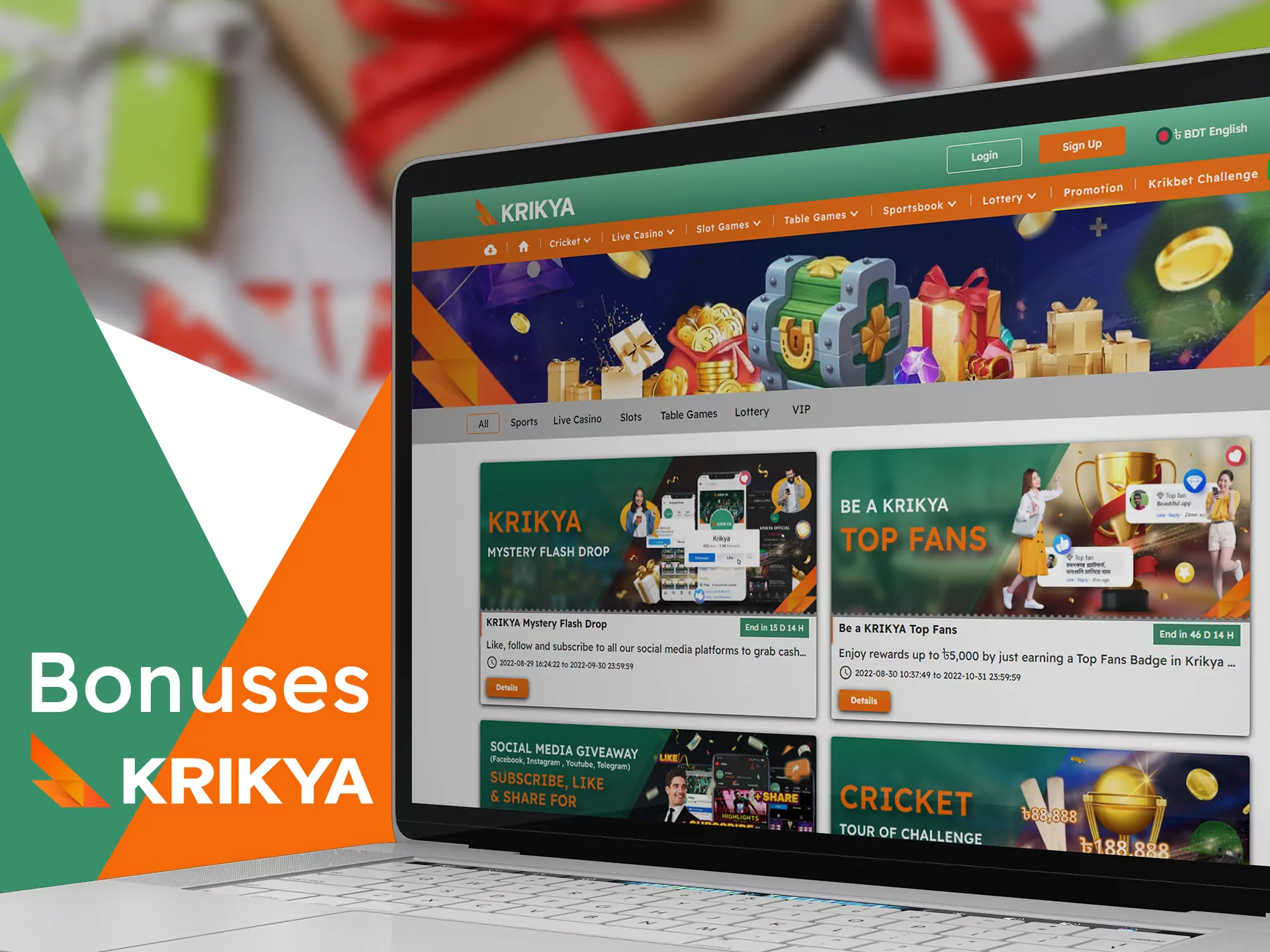 Don't forget to check for new Krikya bonuses at bonus page.
