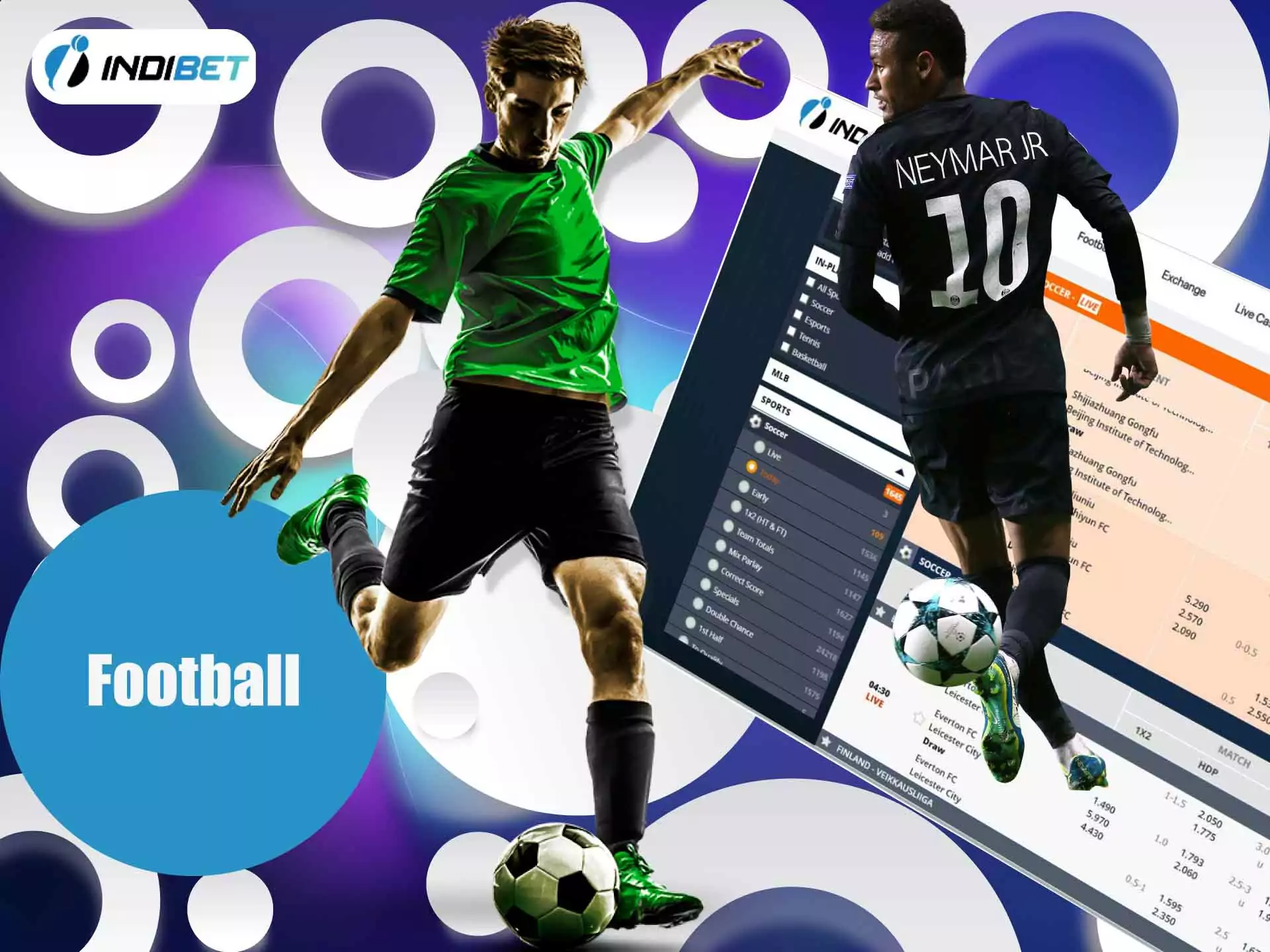 There are many football leagues that you can bet on at Indibet.