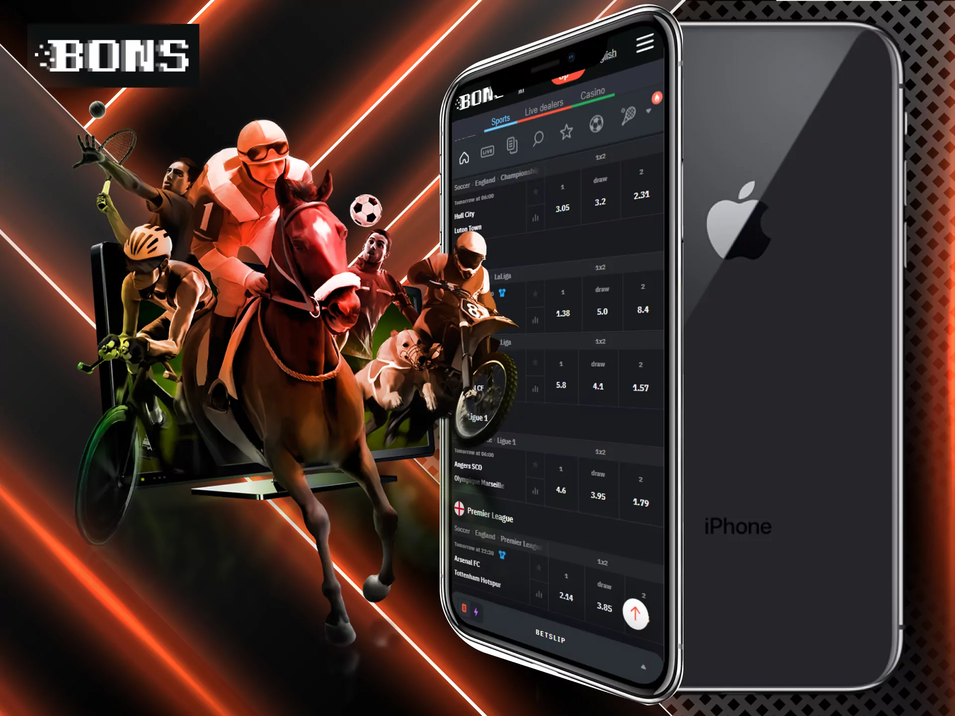 Sign up for Bons and get an access to the profitable sportsbook and great casino games.