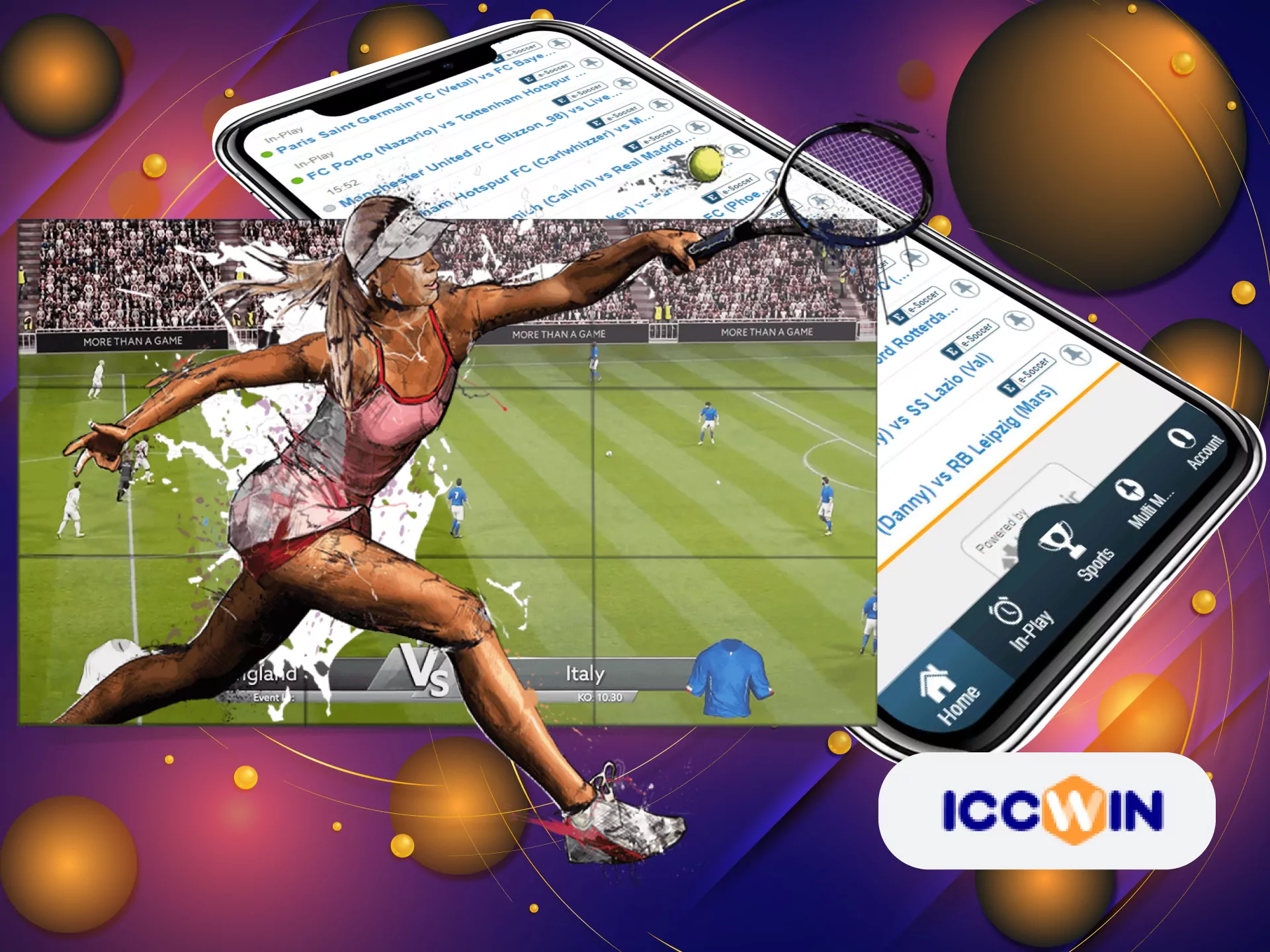 Virtual sports is also available for betting at ICCWIN.