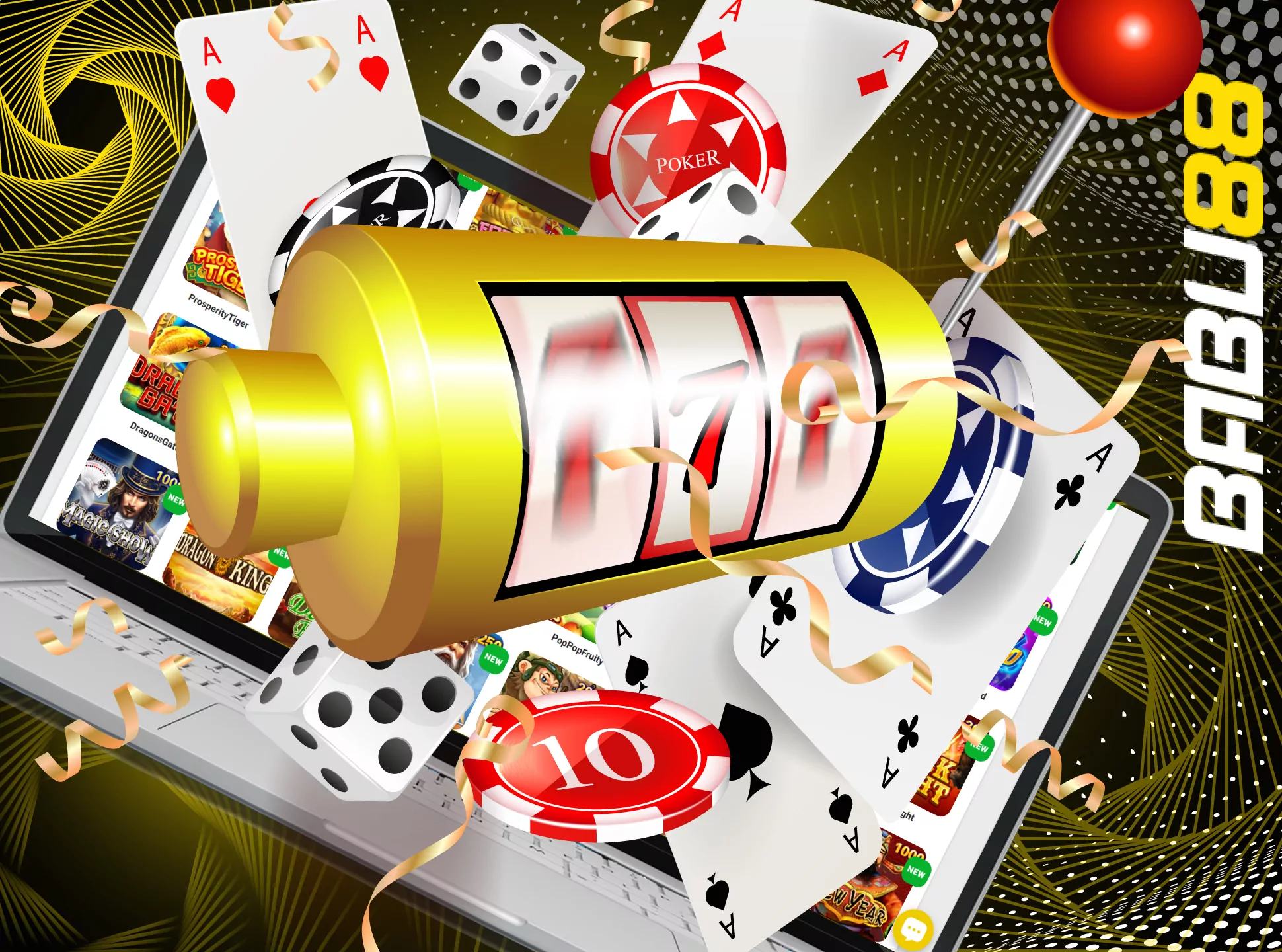 There are many slots on different topics in the Babu88 casino.