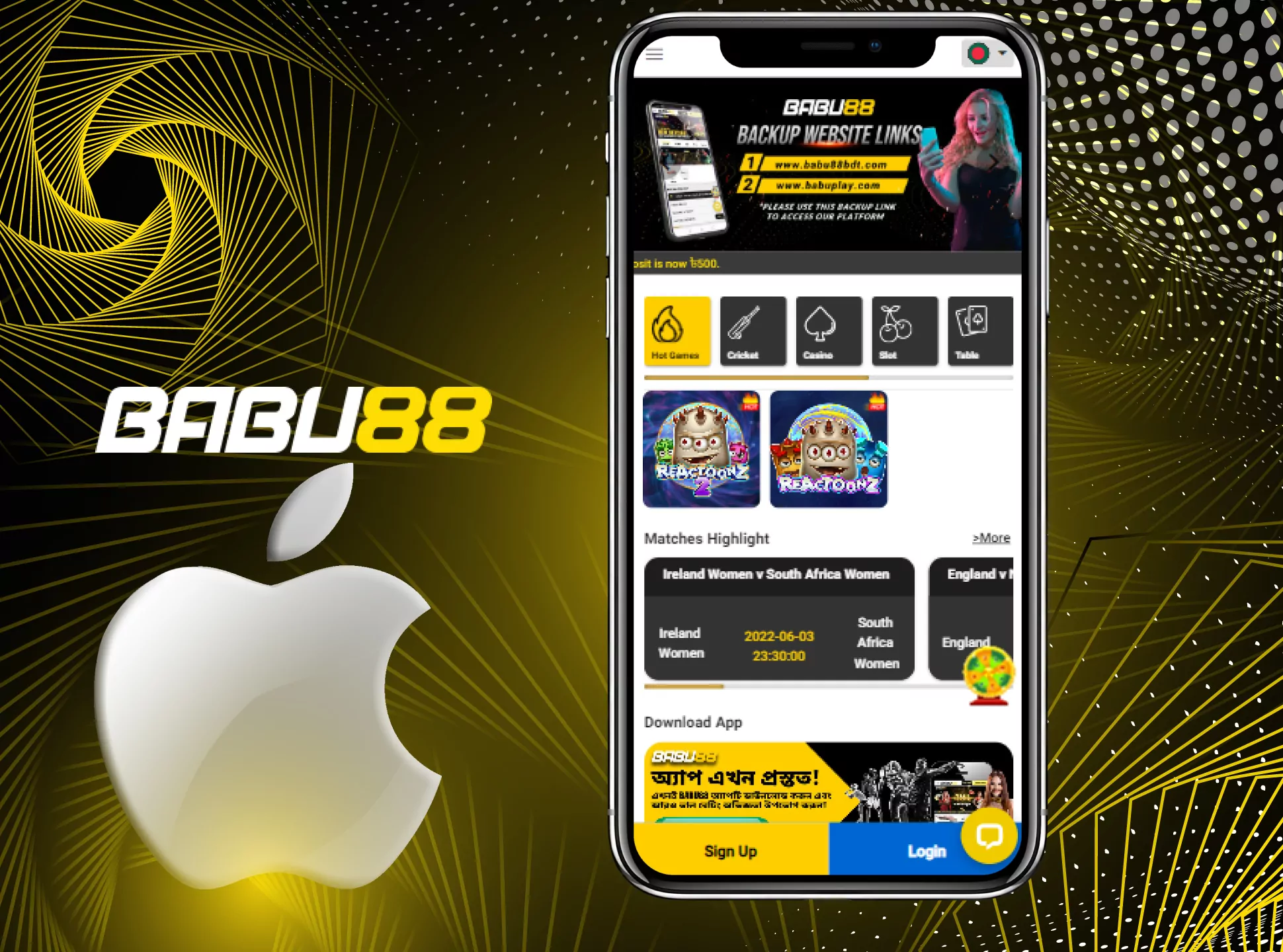 You can use the mobile version of the Babu88 website on your iPhone.