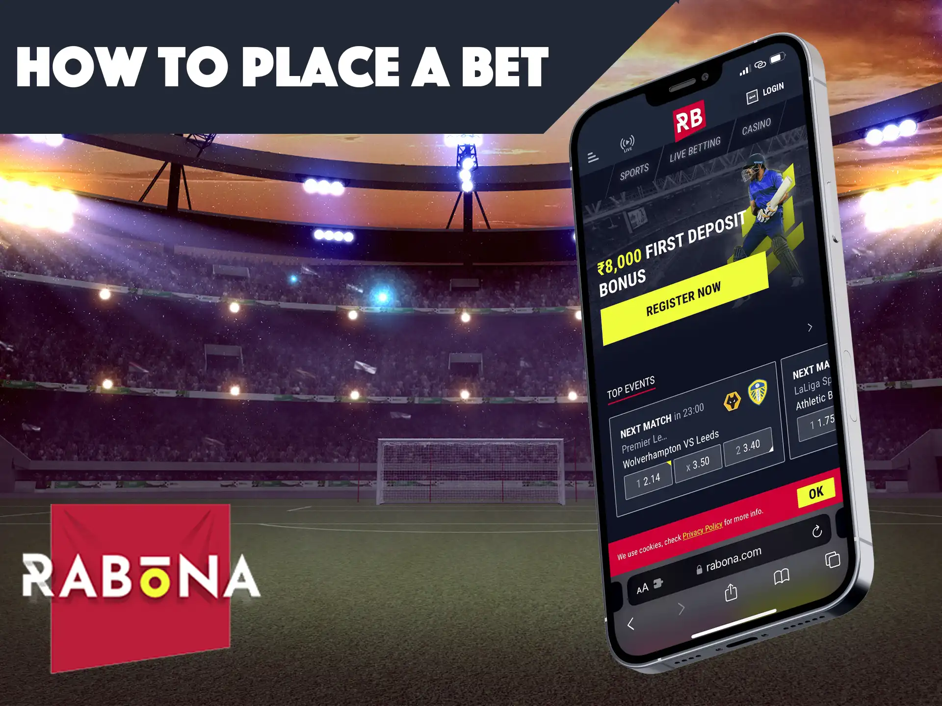 You can bet both from your mobile phone and computer in Rabona.