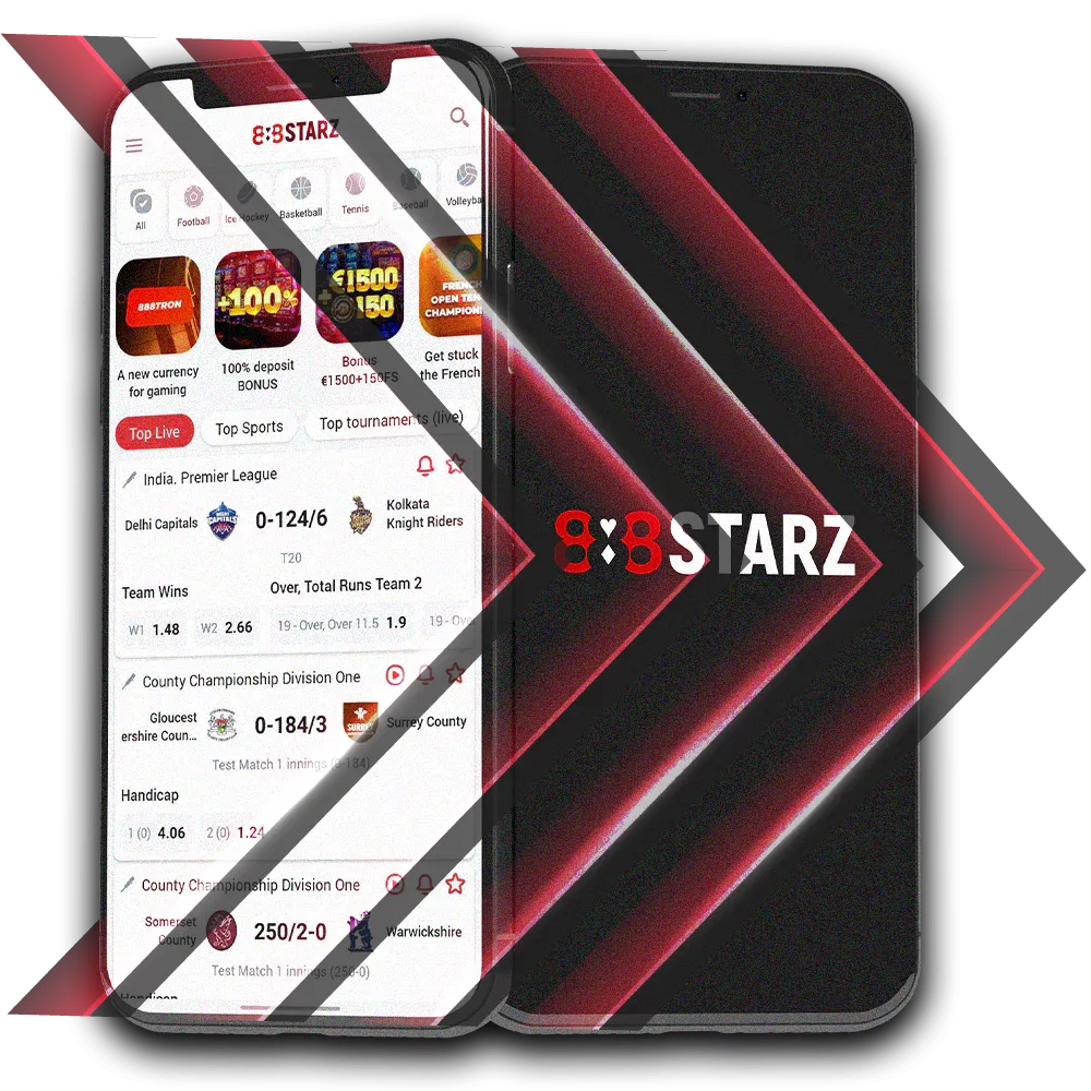 888starz has a great mobile application for betting and casino games.