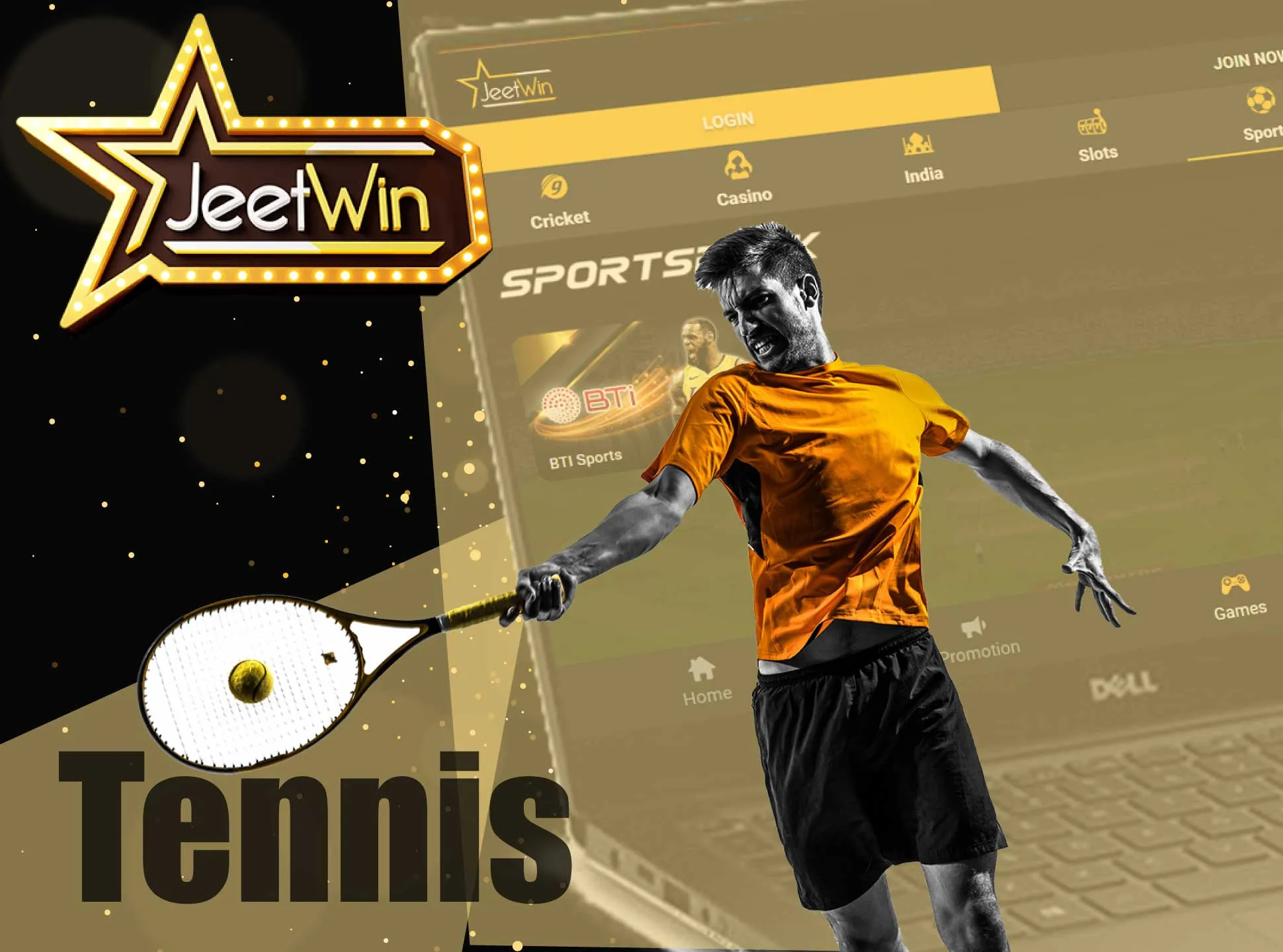Choose a tennis player and bet on his win.