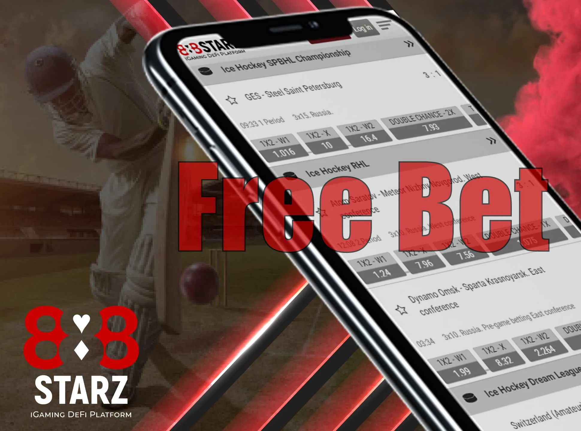 Get a free bet as a bonus on betting.