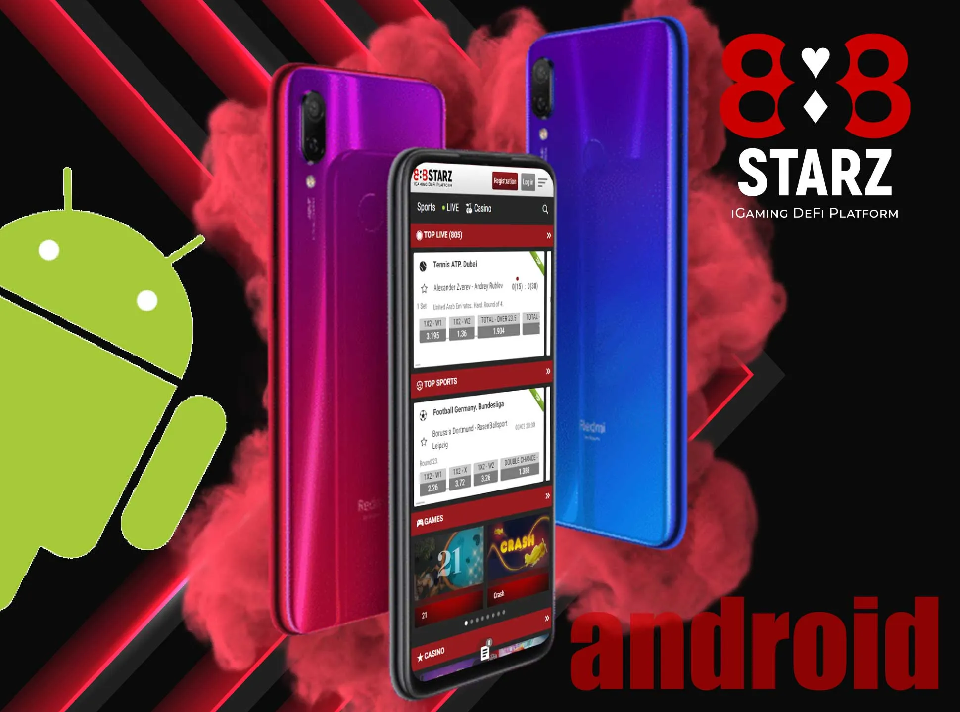 888starz can be installed on the most Android devices.